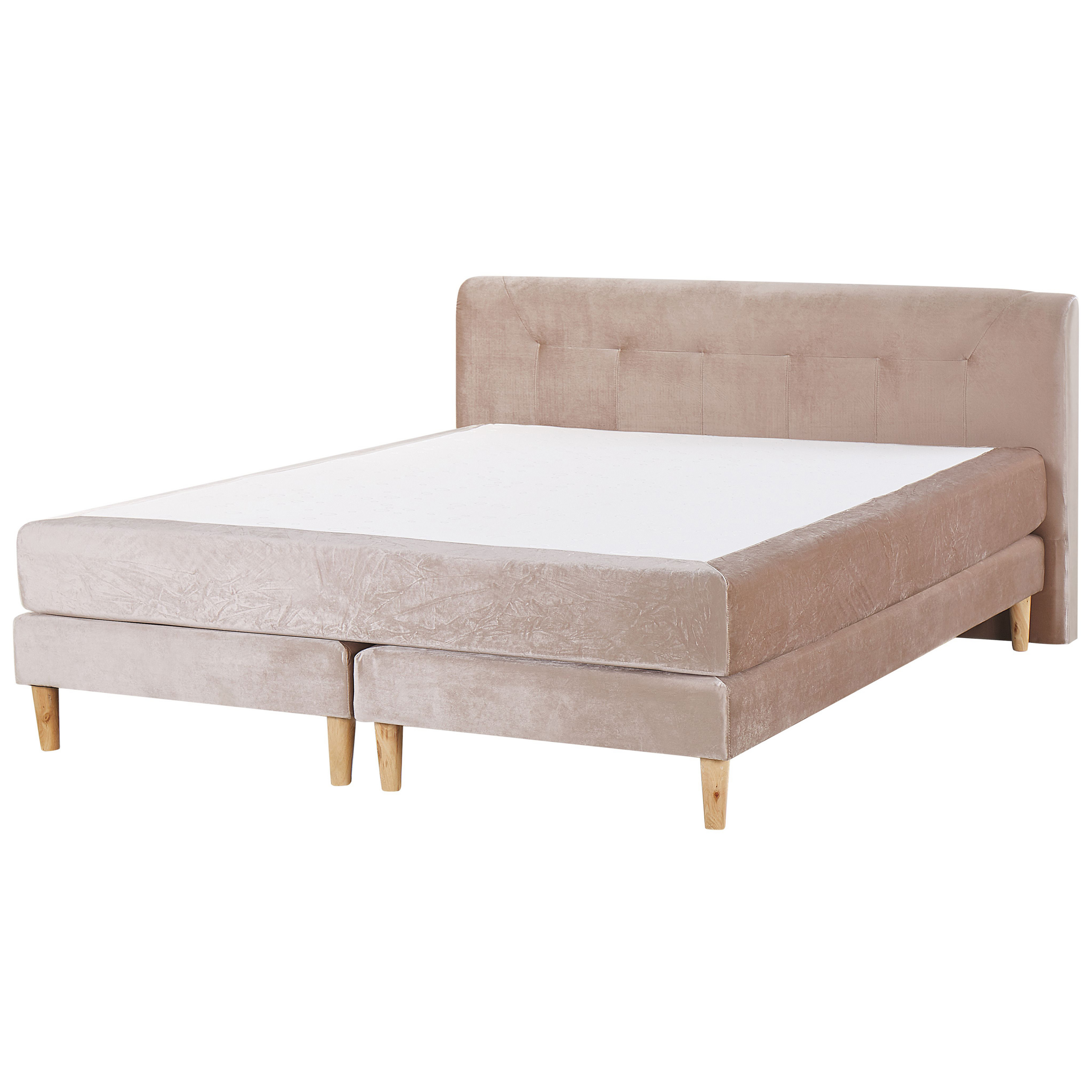 Boxspring fluweel beige 180 x 200 cm MARQUISE