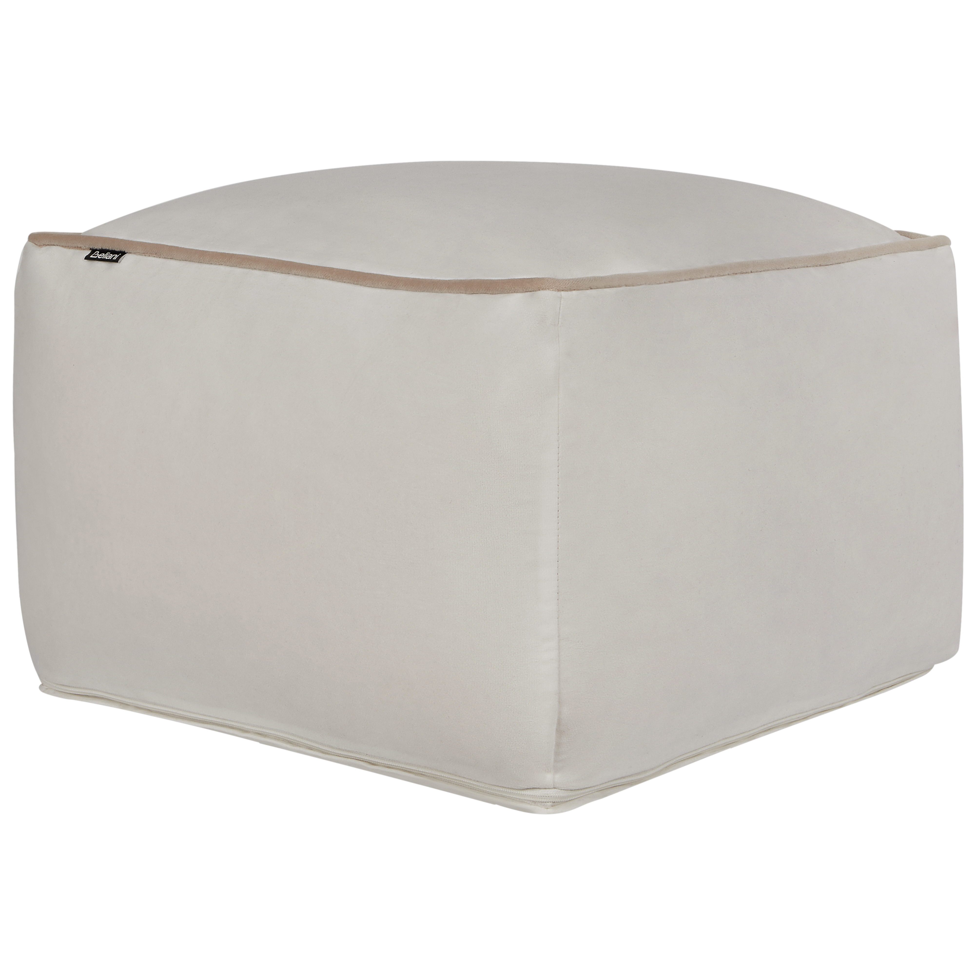 Poef fluweel lichtbeige DAREYN