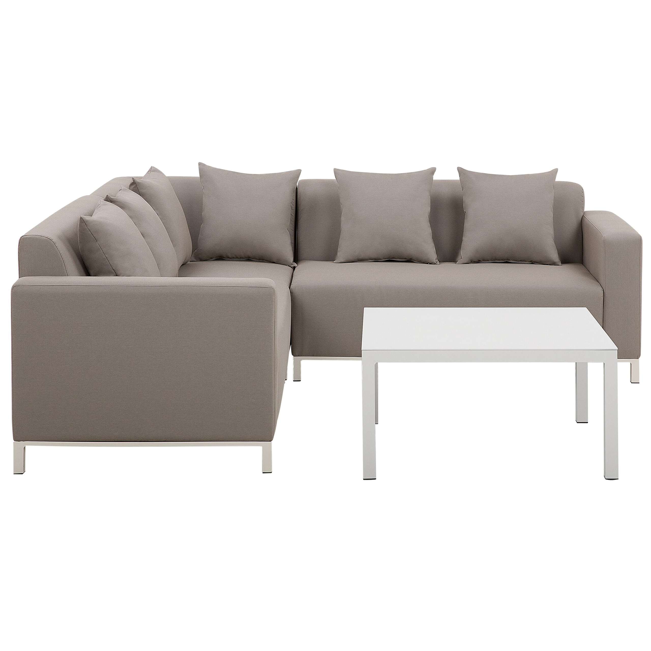 Tuinsofa Rechterzijde Polyester Beige BELIZE