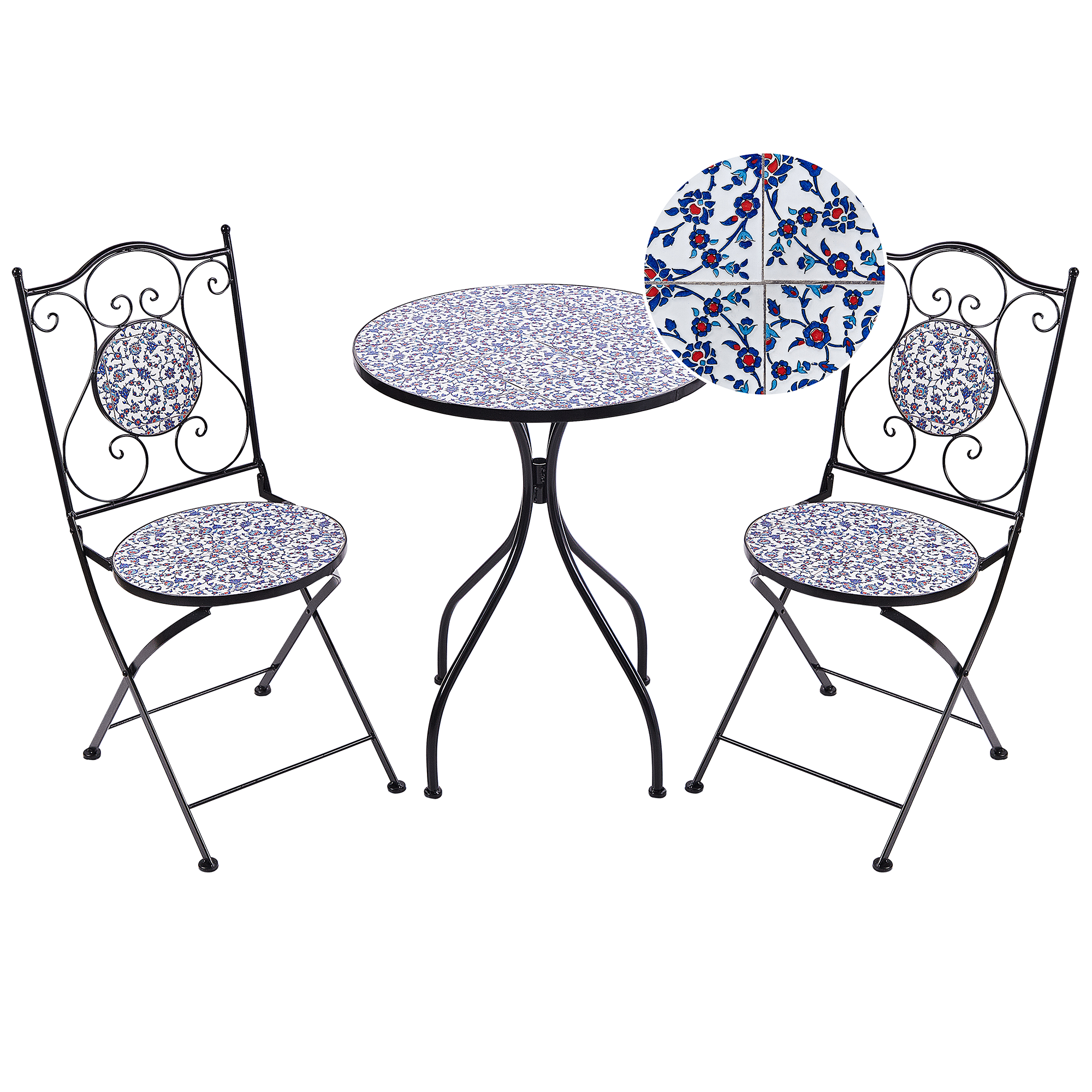 Bistroset Metaal Zwart CAMPRENA