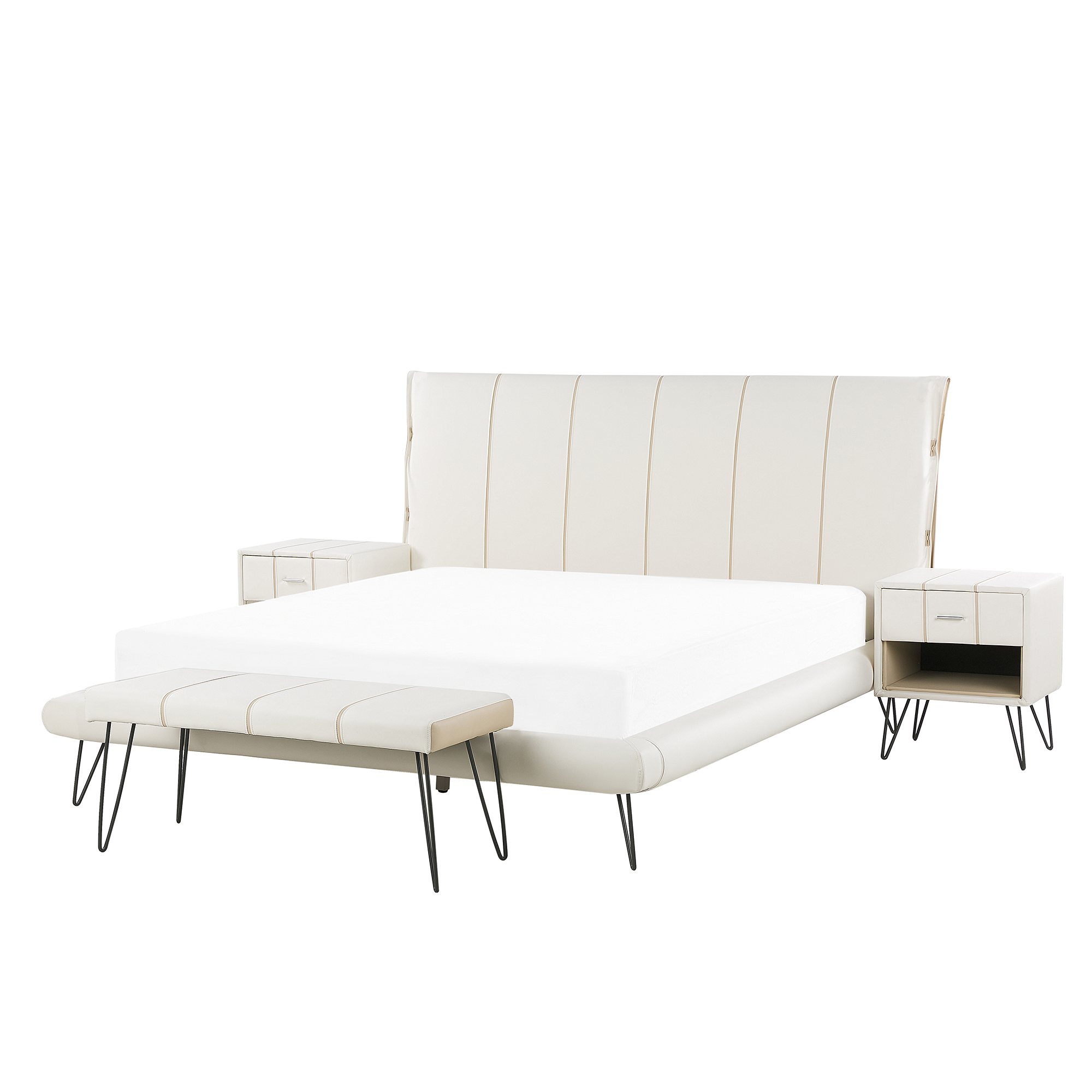 Slaapkamerset wit 160 x 200 cm BETIN