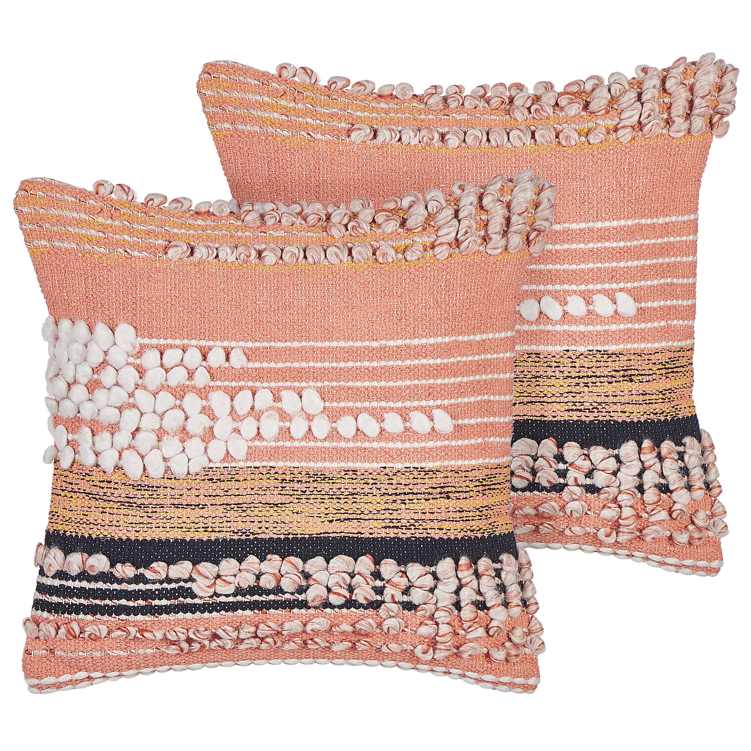 Set van 2 kussens Oranje DEUTZIA 45 x 45 cm