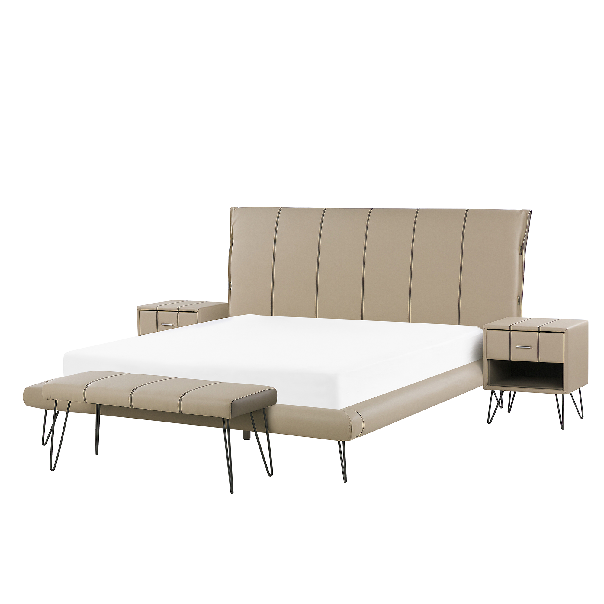Slaapkamerset beige 160 x 200 cm BETIN
