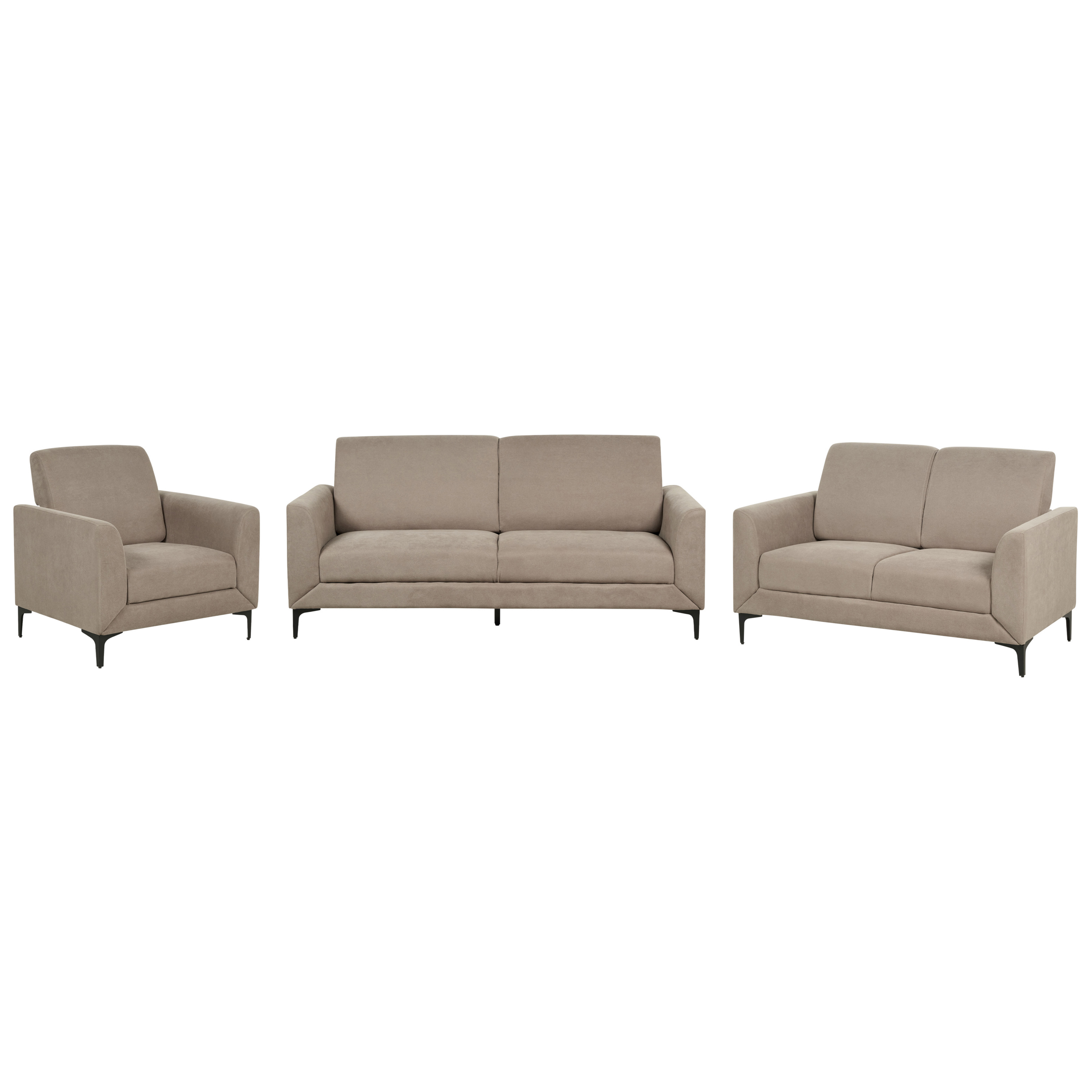 Bankenset stof taupe FENES