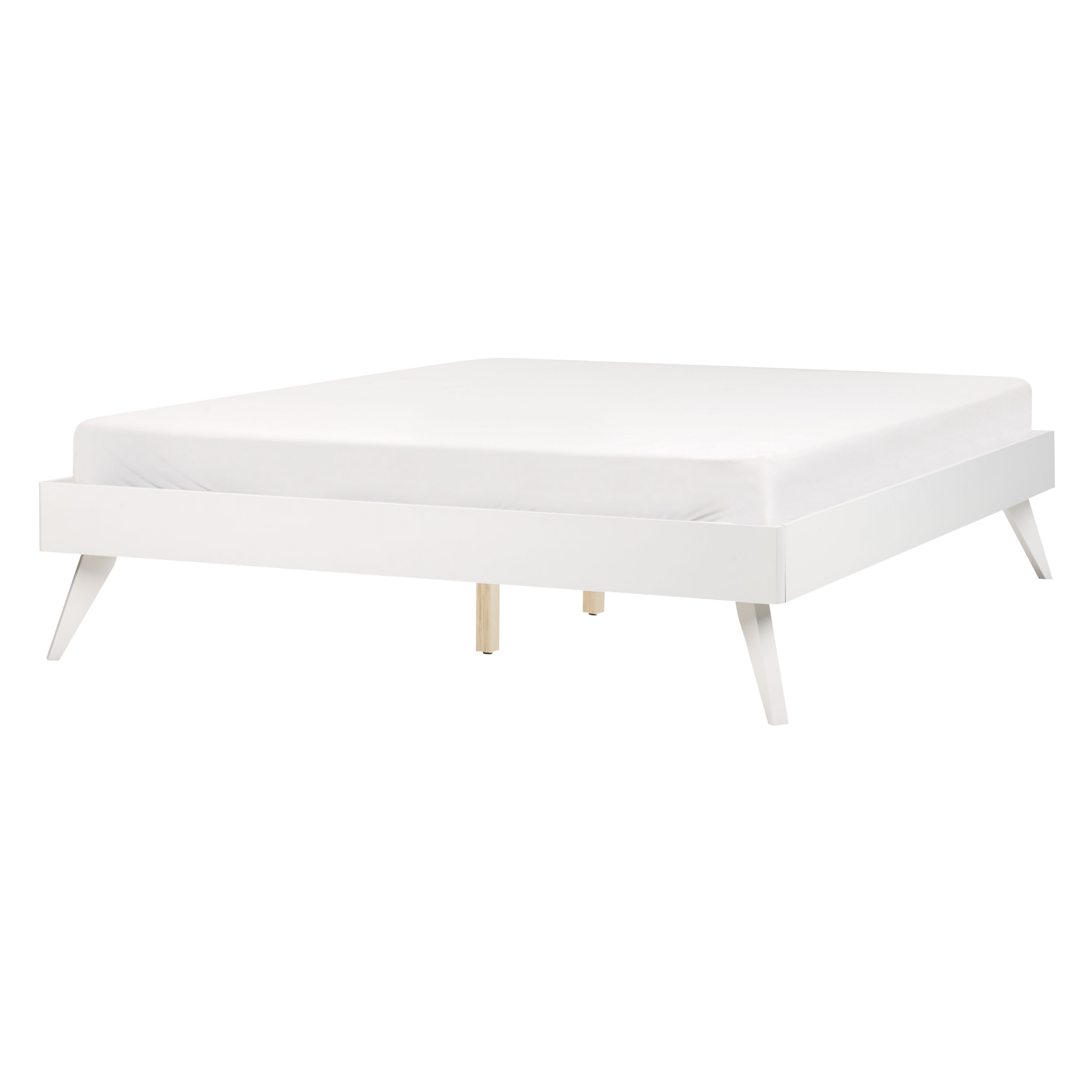 Bed hout wit 140 x 200 cm BERRIC