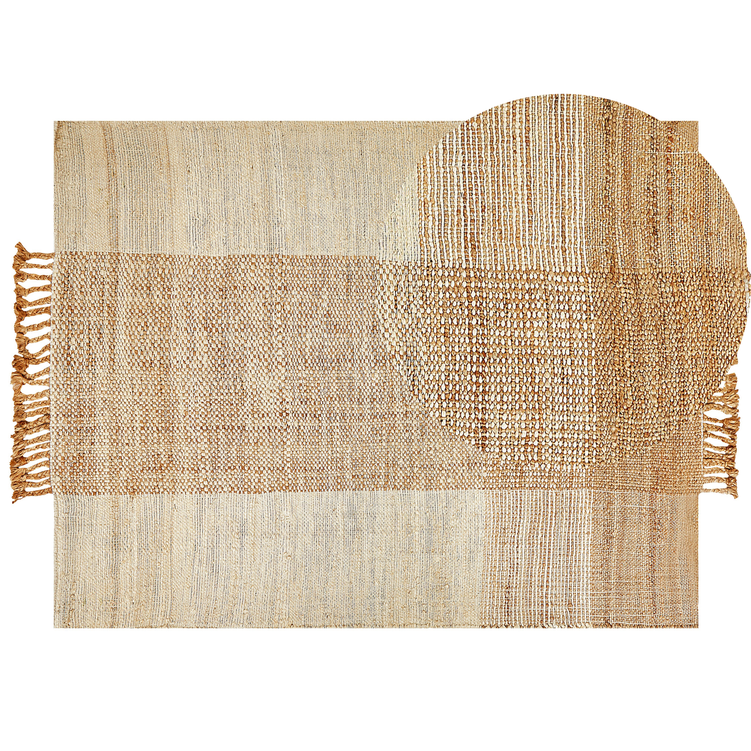 Vloerkleed jute beige 160 x 230 cm HAMZALAR