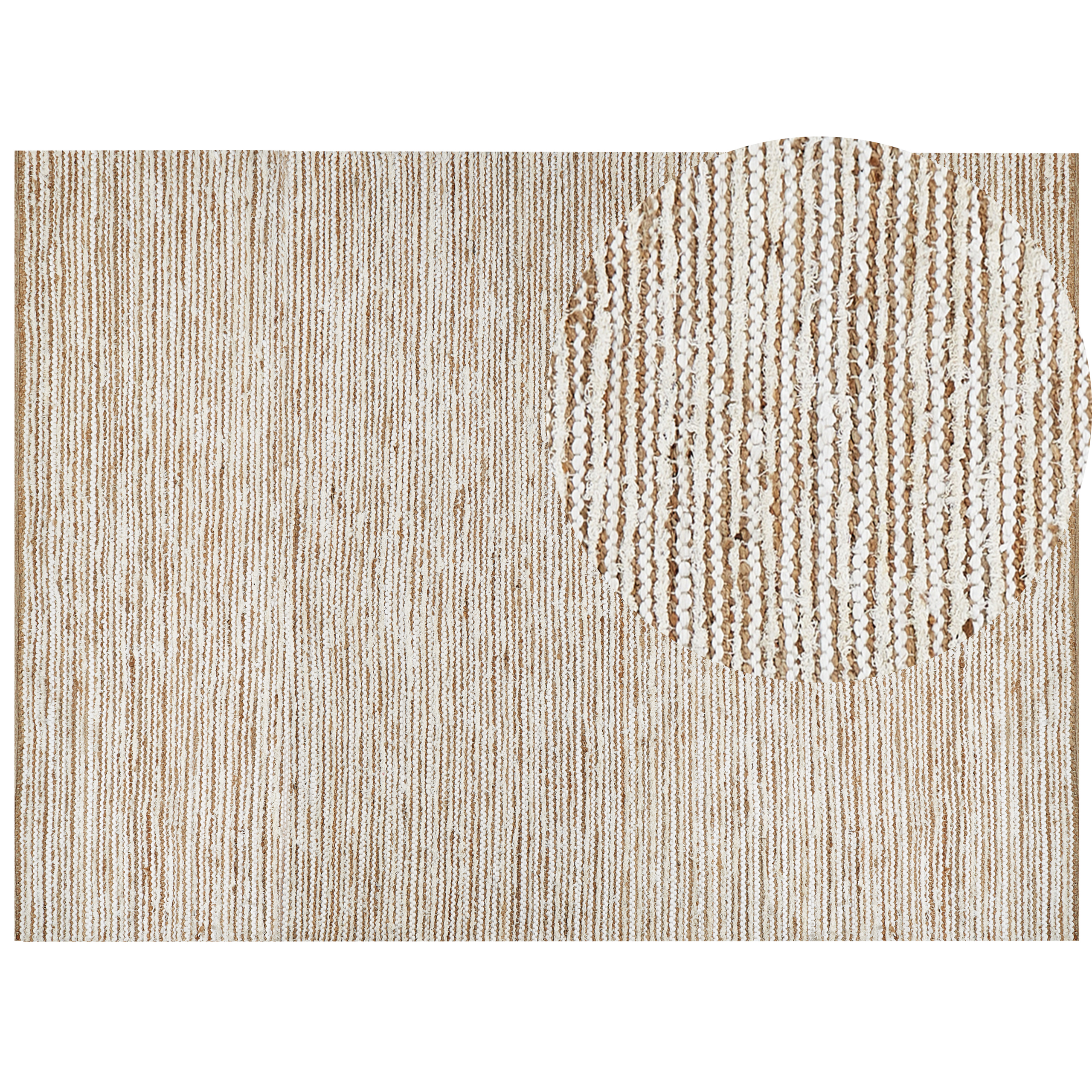 Vloerkleed katoen beige/wit 300 x 400 cm BARKHAN