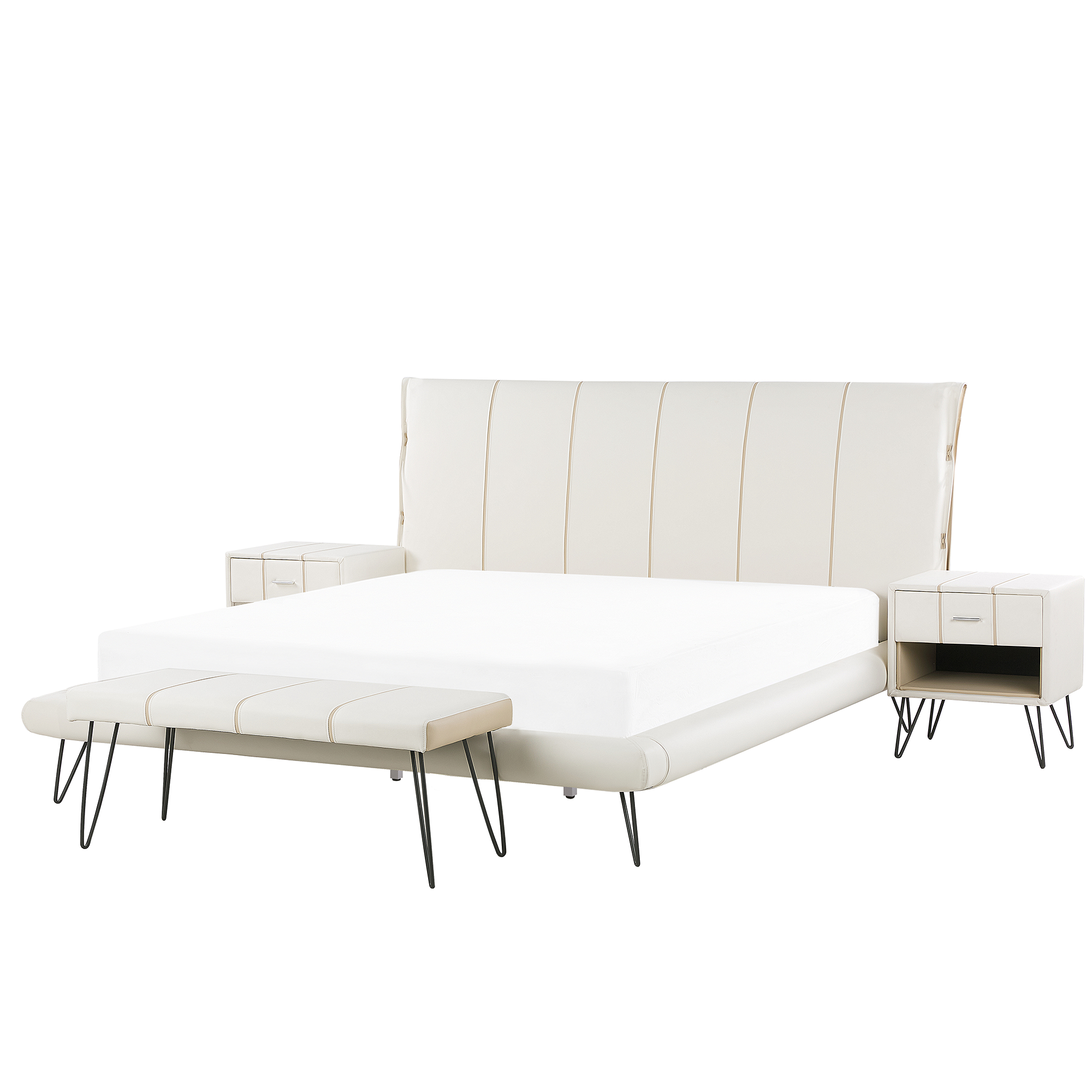 Slaapkamerset wit 180 x 200 cm BETIN