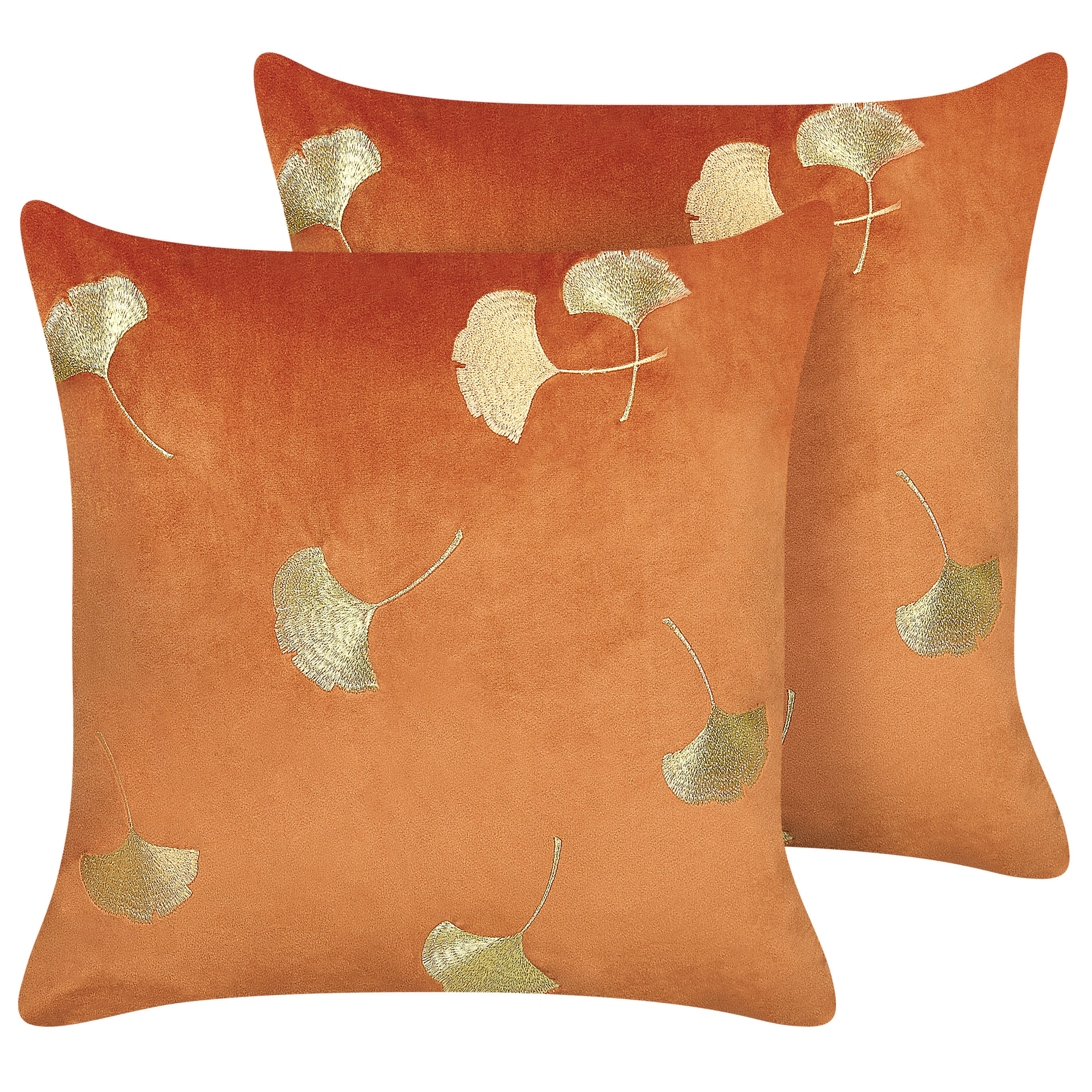 Set van 2 kussens Fluweel Oranje TULIP 45 x 45 cm
