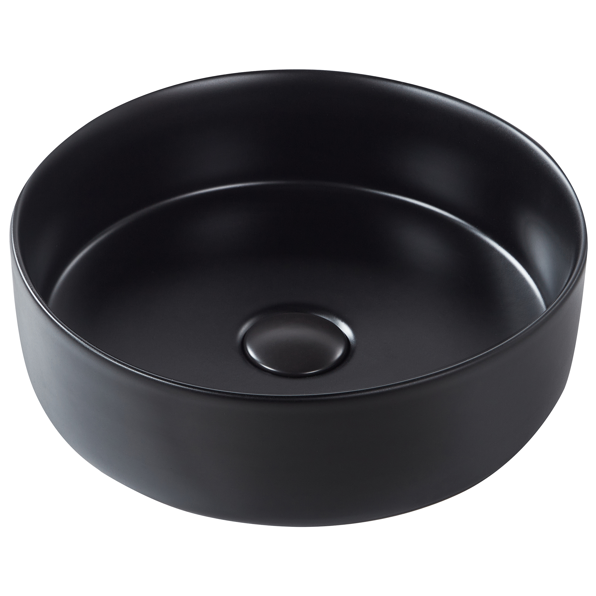 Wastafel keramiek zwart ⌀ 36 cm CALIG
