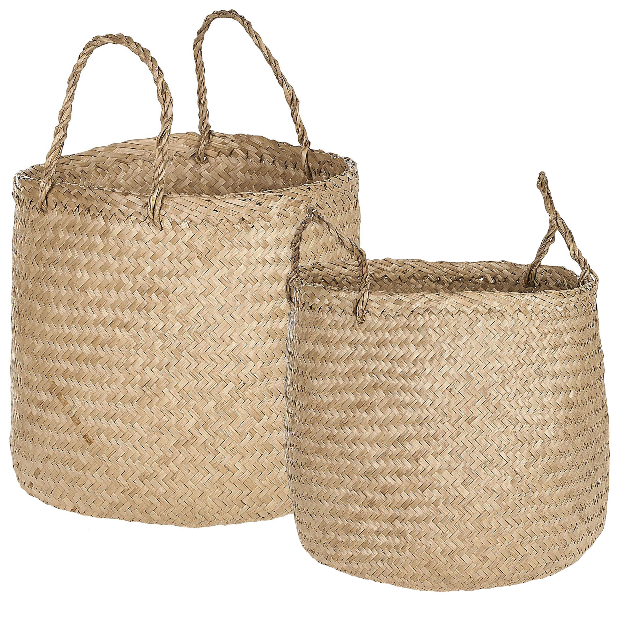 Mand set van 2 zeegras lichtbruin HALONG
