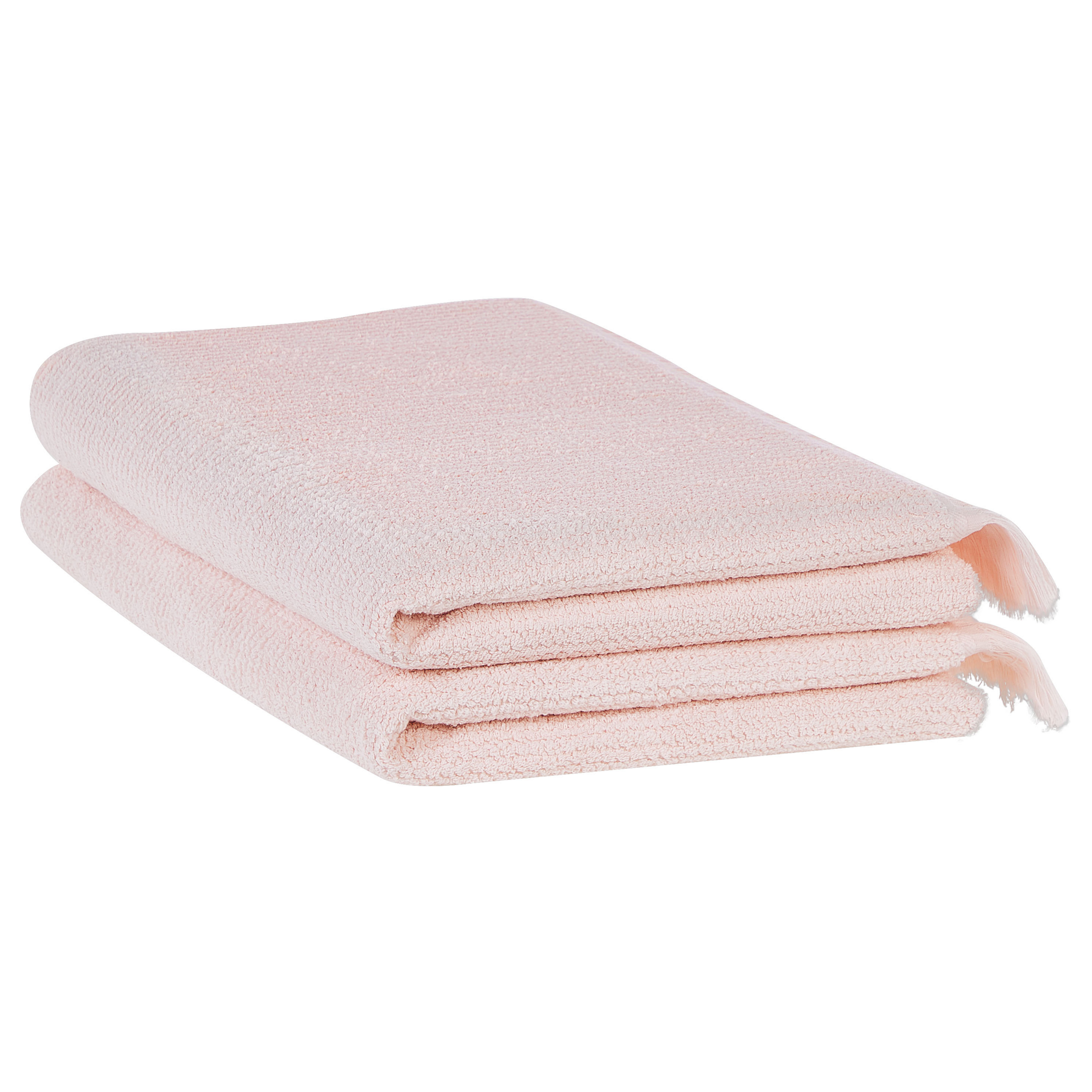 Handdoek set van 2 katoen roze ATIU