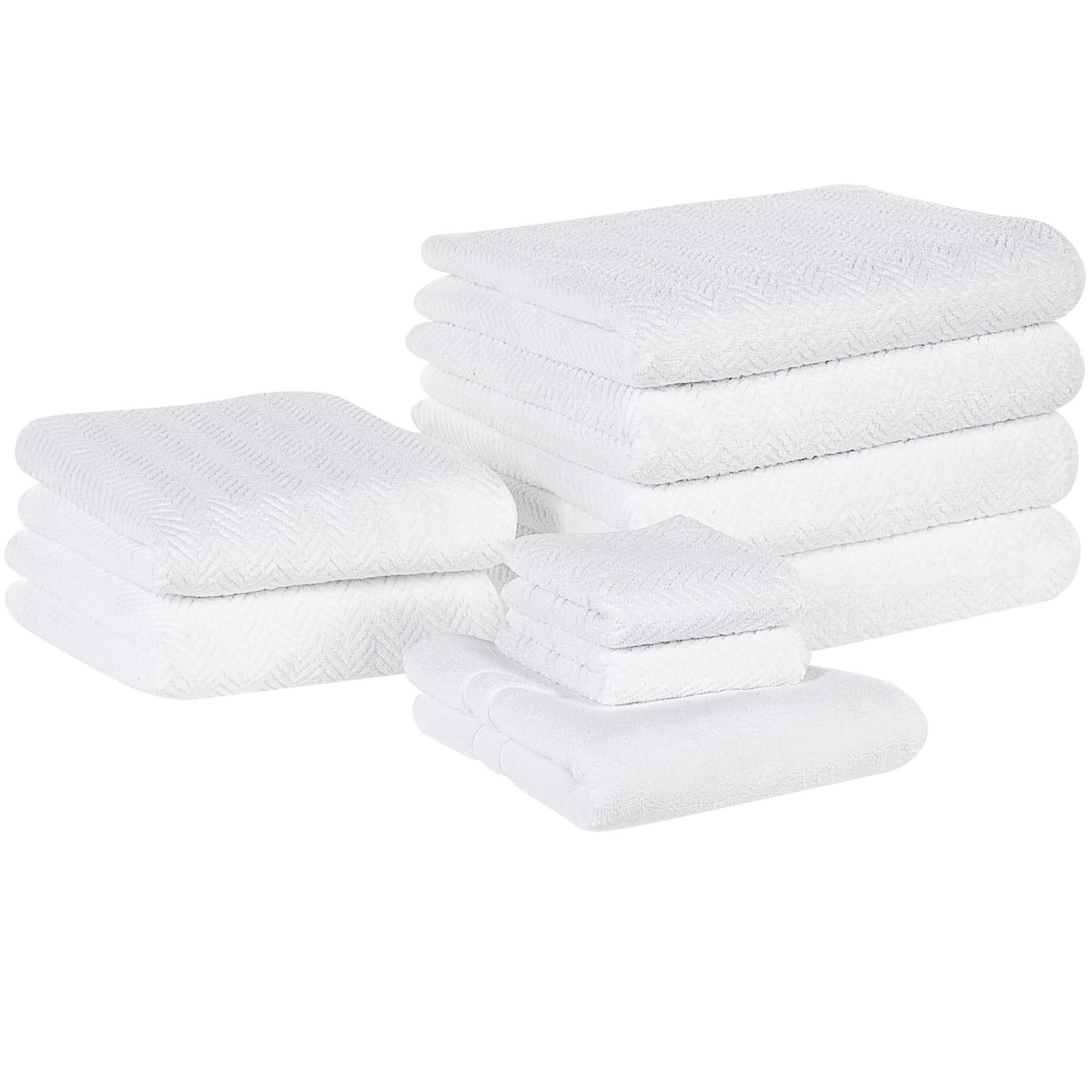 Handdoek set van 9 katoen wit MITIARO