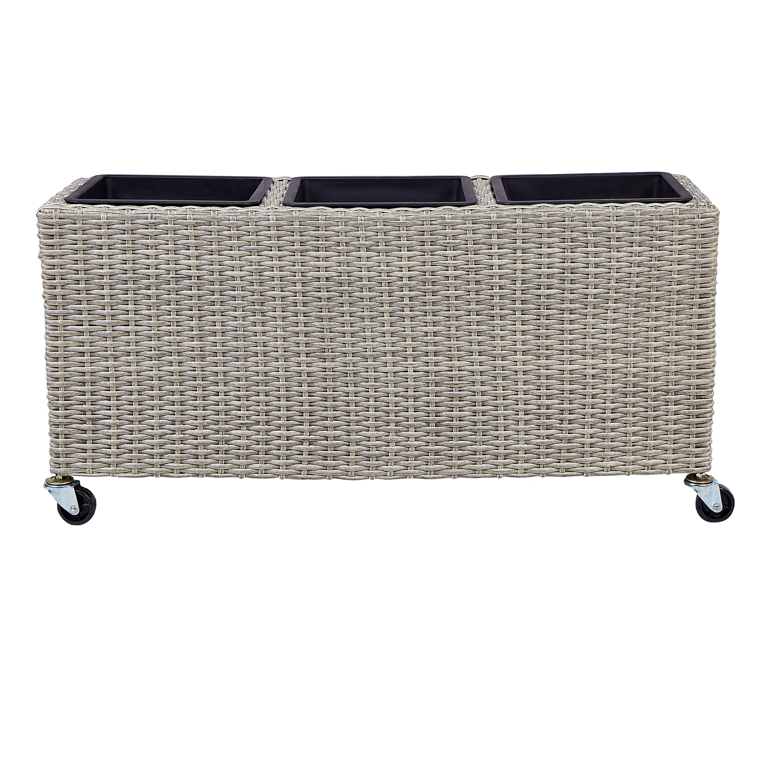 Plantenbak PE rotan bruin BELLIS