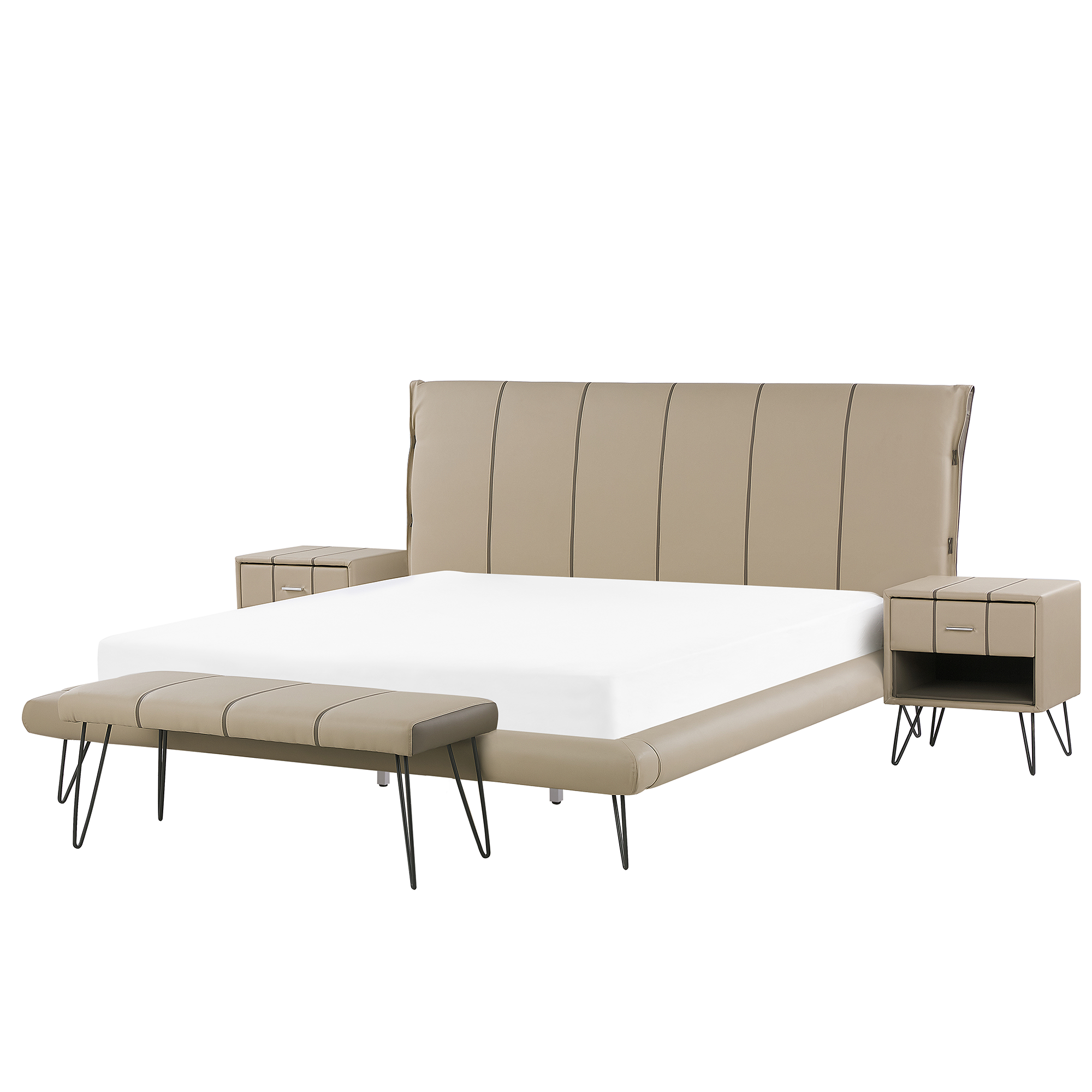 Slaapkamerset beige 180 x 200 cm BETIN