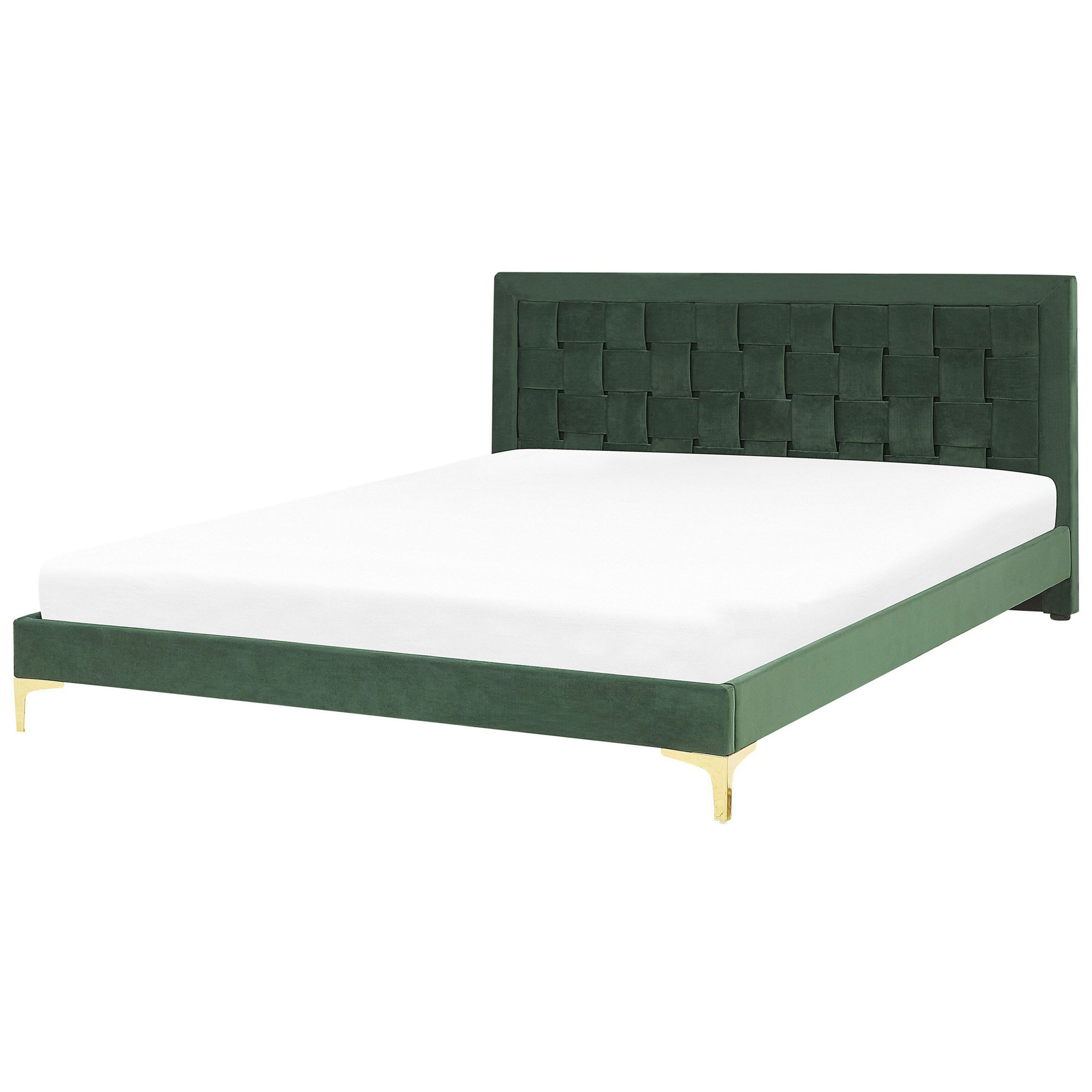 Bed fluweel groen 180 x 200 cm LIMOUX