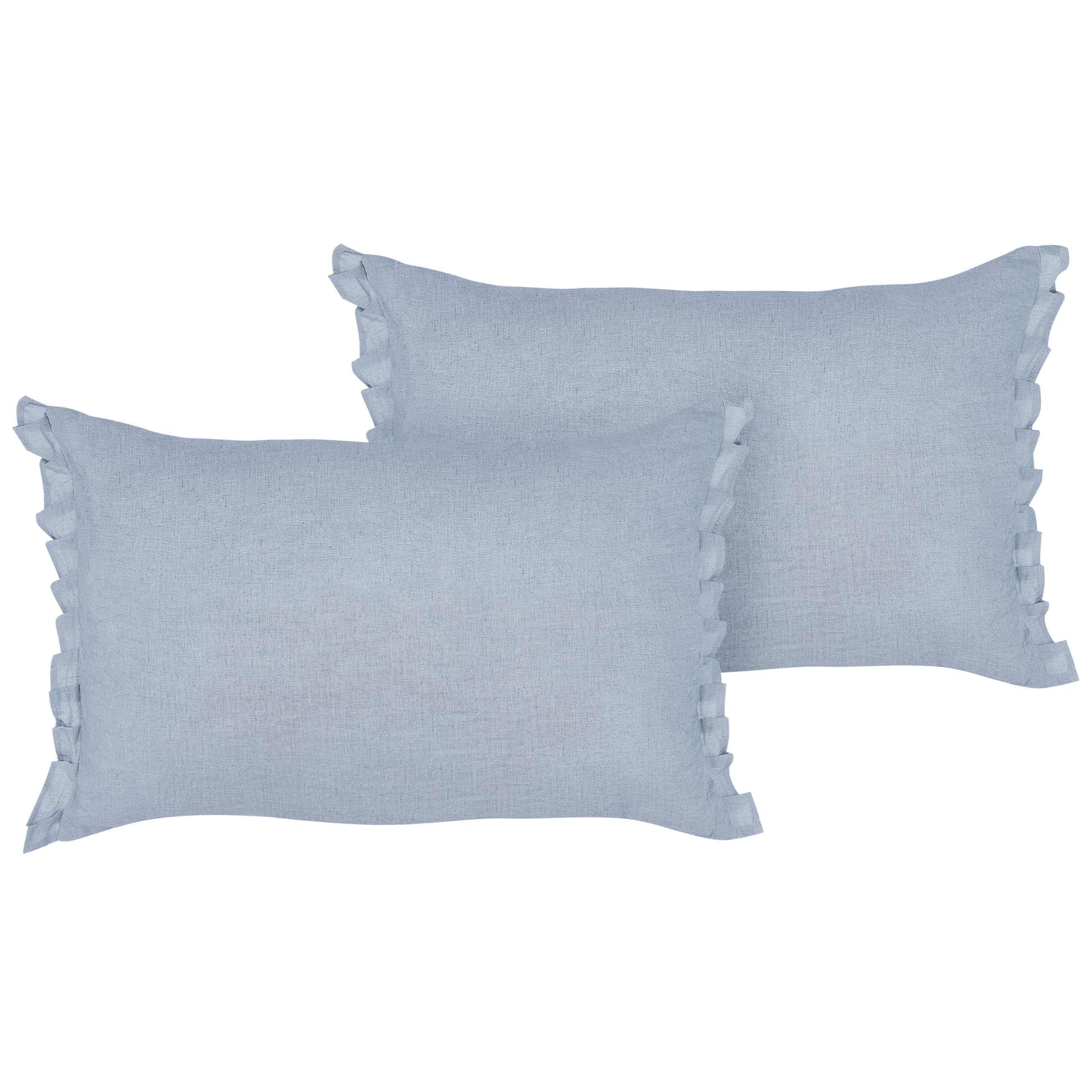 Set van 2 kussens Lichtblauw SASSAFRAS 30 x 45 cm