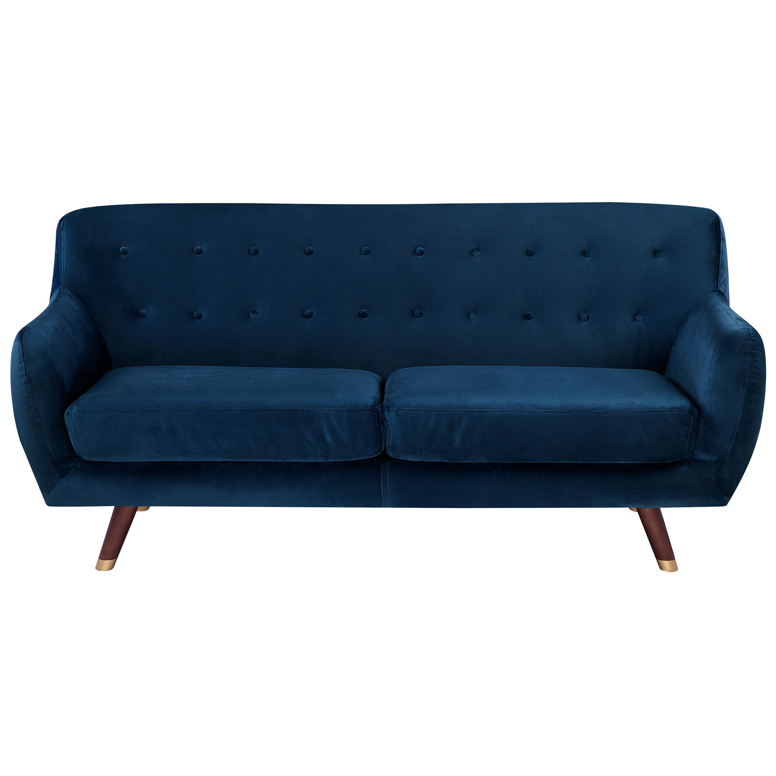 Driezitsbank fluweel marineblauw BODO