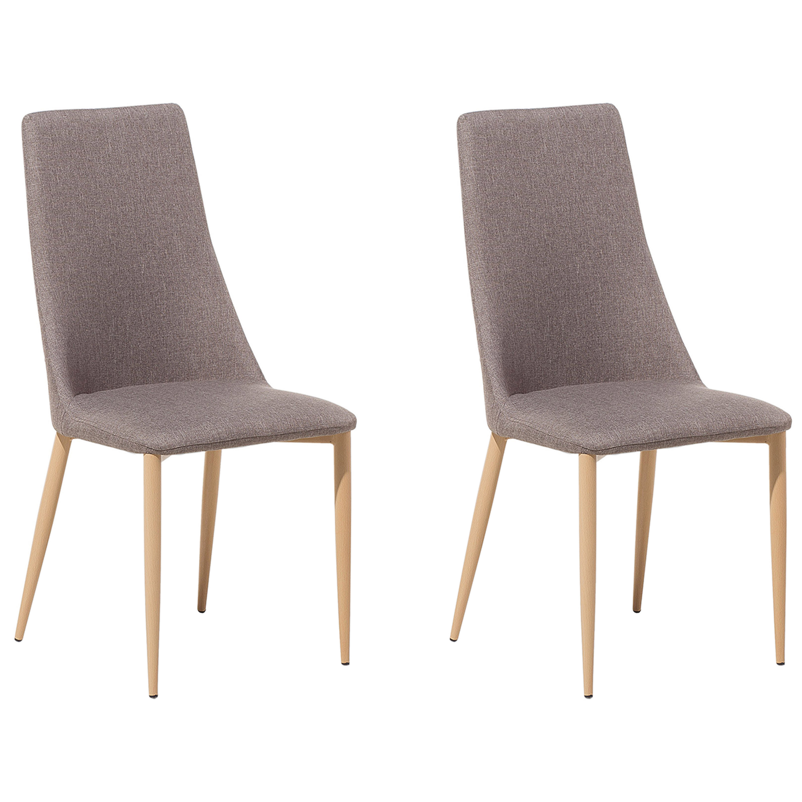 Eetkamerstoel Set van 2 Stof Taupe CLAYTON