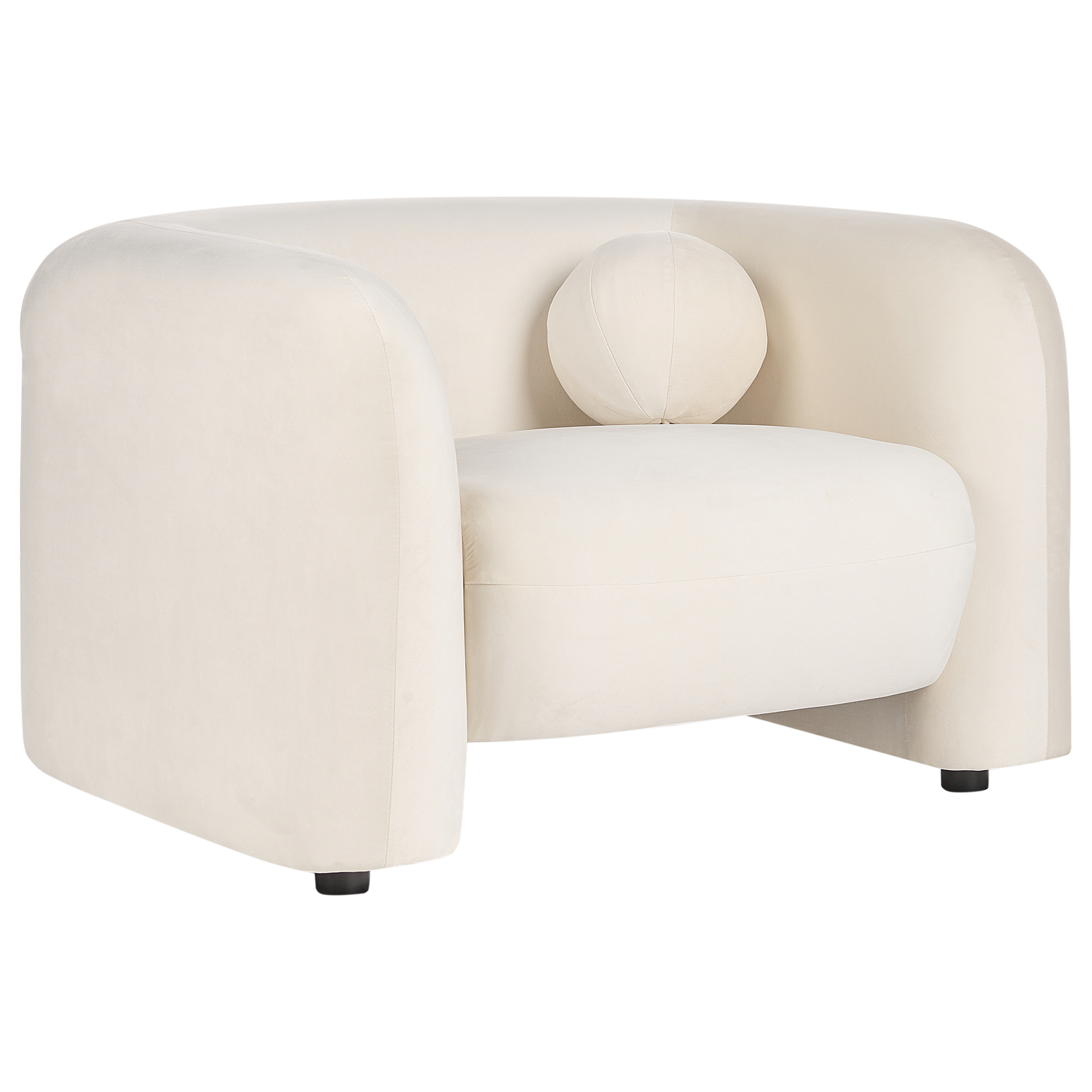 Fauteuil Fluweel Gebroken wit LEIREN