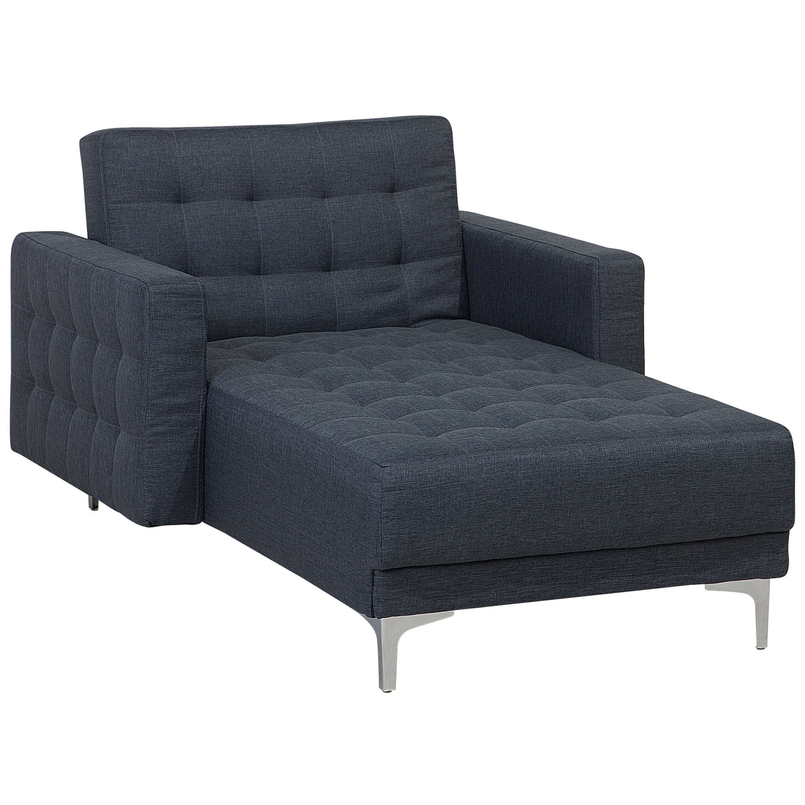 Chaise longue fluweel donkergrijs ABERDEEN