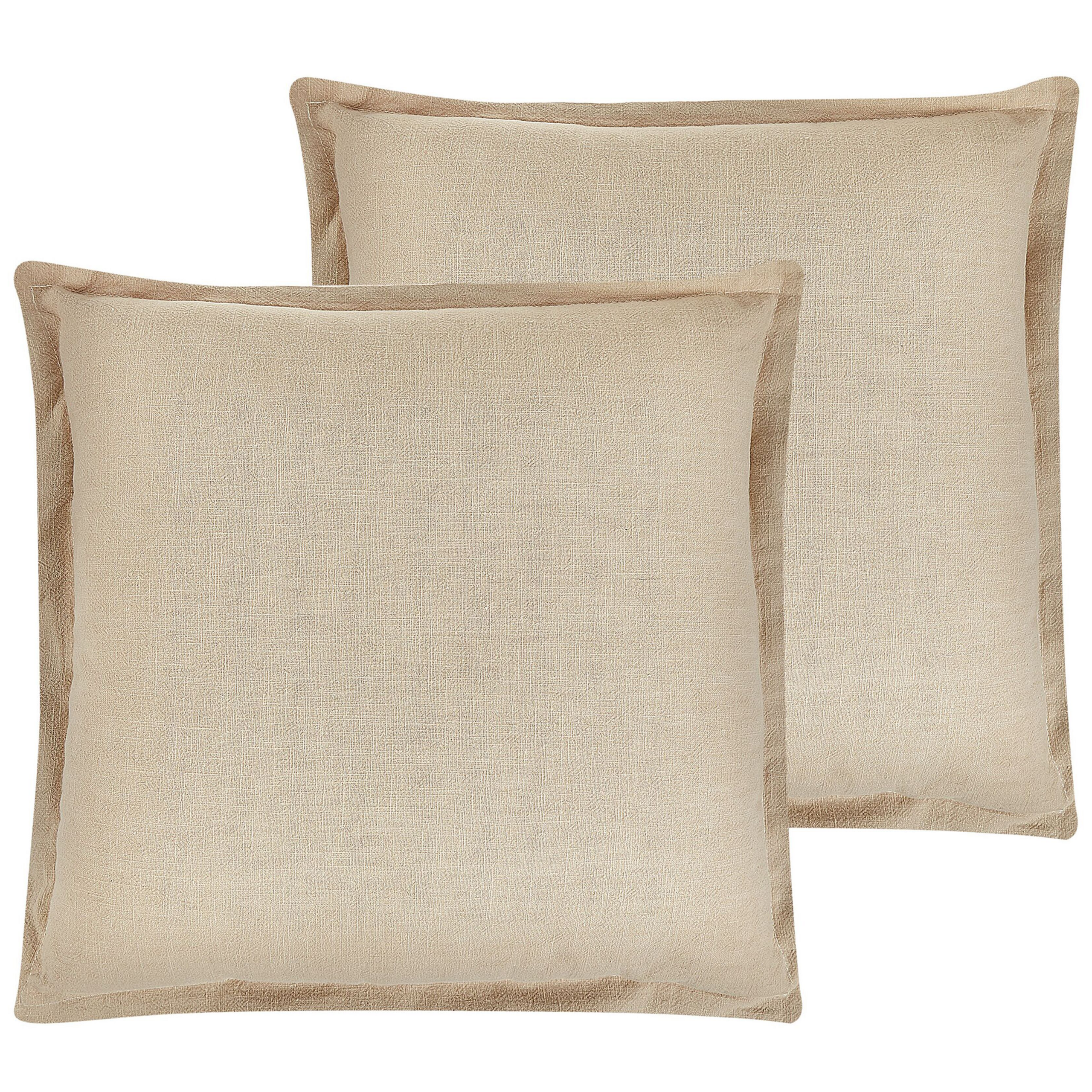 Set van 2 kussens Beige GUZMANIA 45 x 45 cm