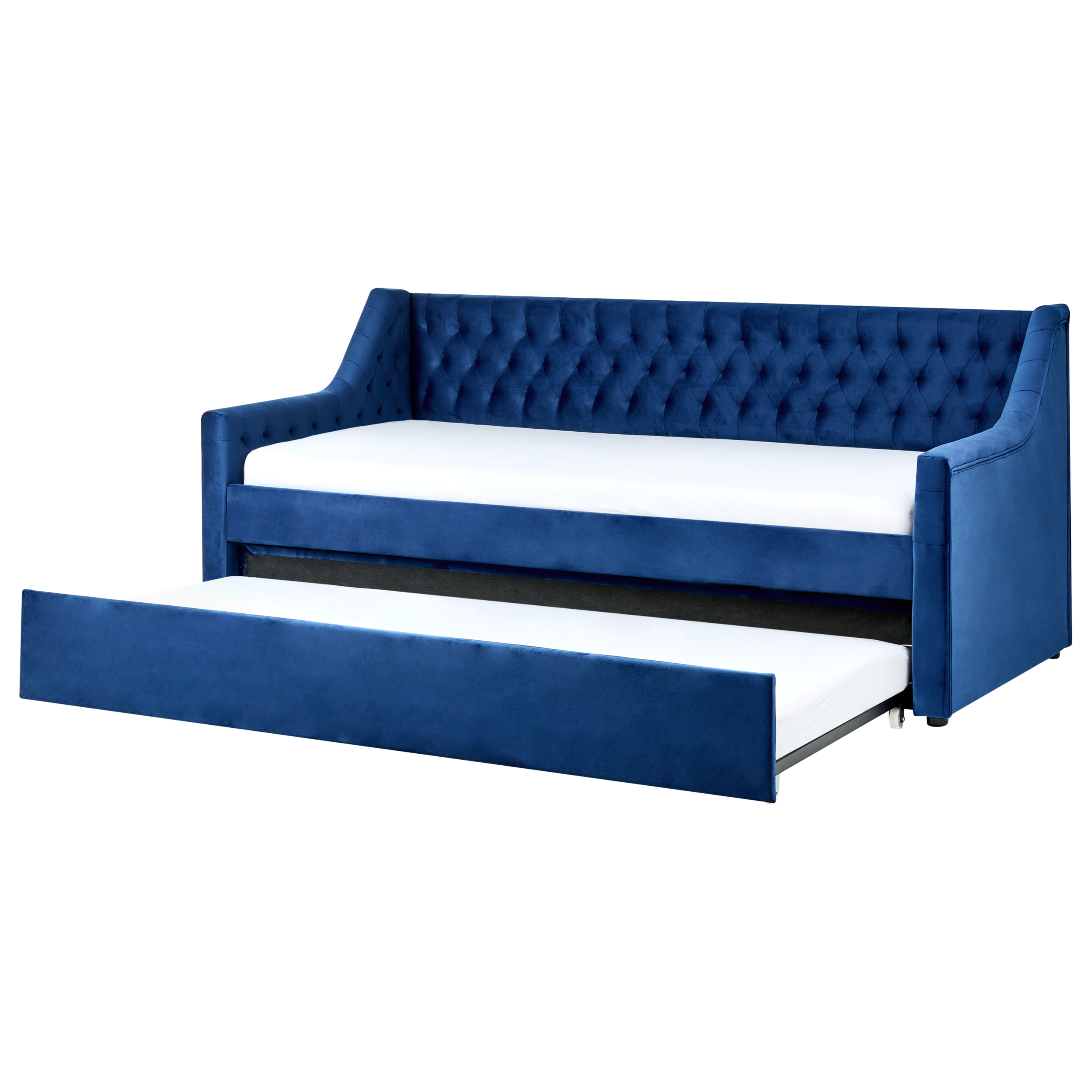 Bedbank fluweel blauw 90 x 200 cm MONTARGIS