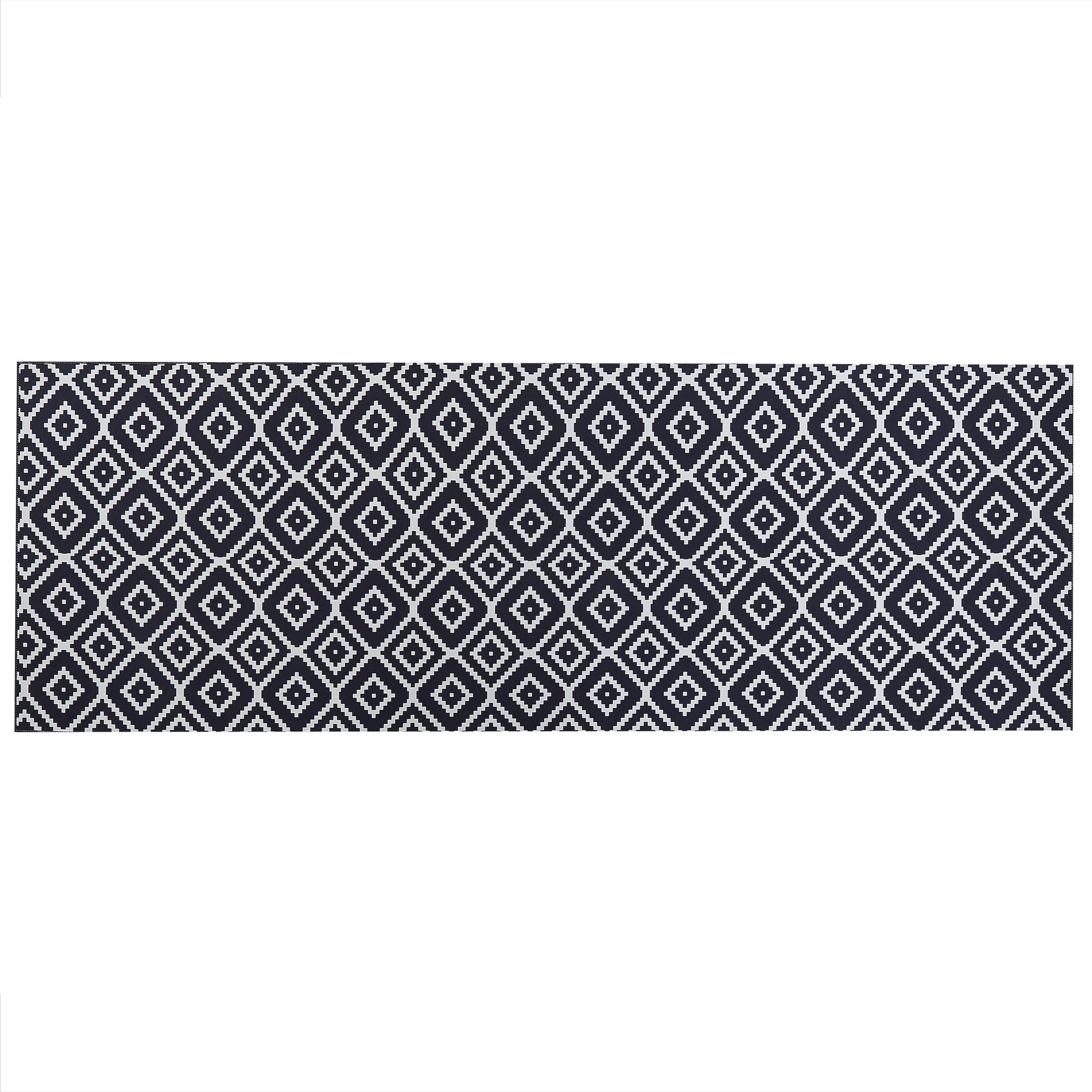 Vloerkleed zwart en wit 70 x 200 cm KARUNGAL
