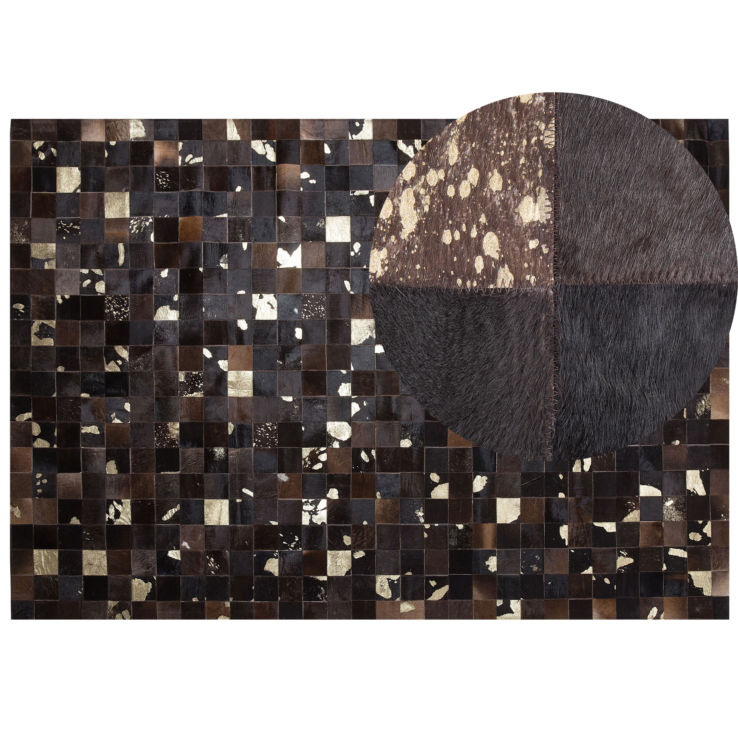 Vloerkleed patchwork bruin 160 x 230 cm BANDIRMA