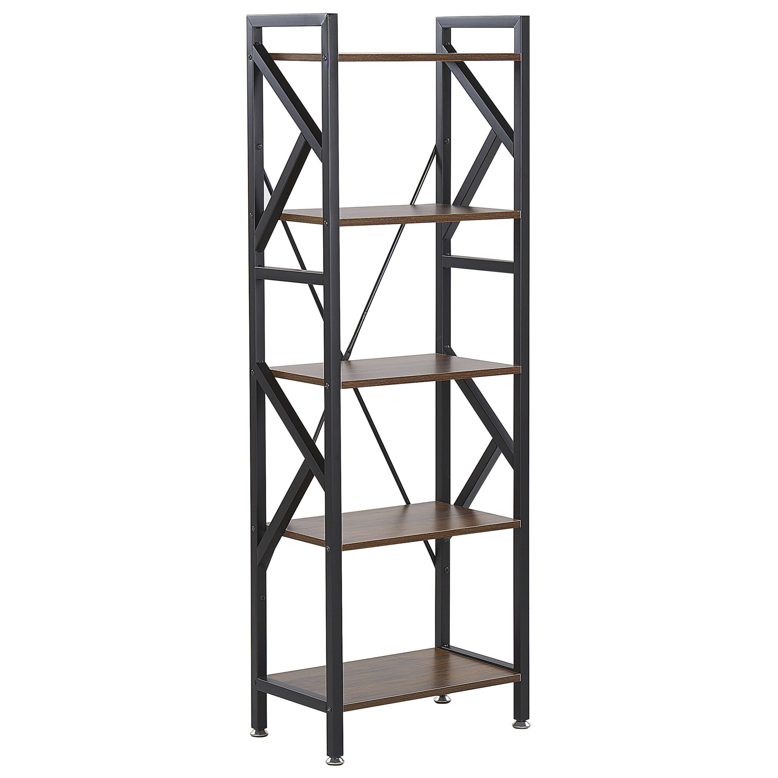 Boekenkast met 5 planken Donkere houtkleur DALE