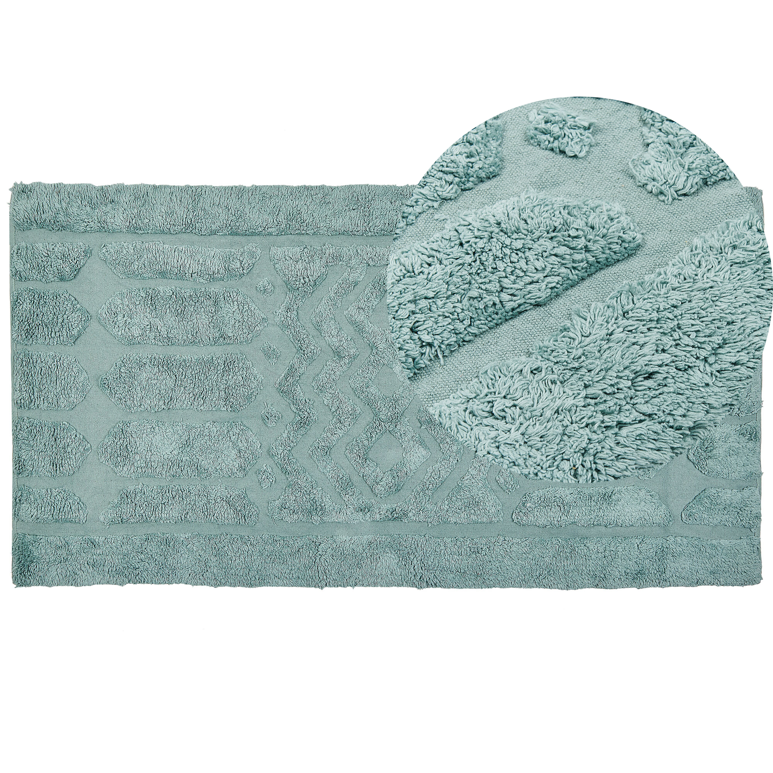 Vloerkleed katoen mintgroen 80 x 150 cm SIRNAK