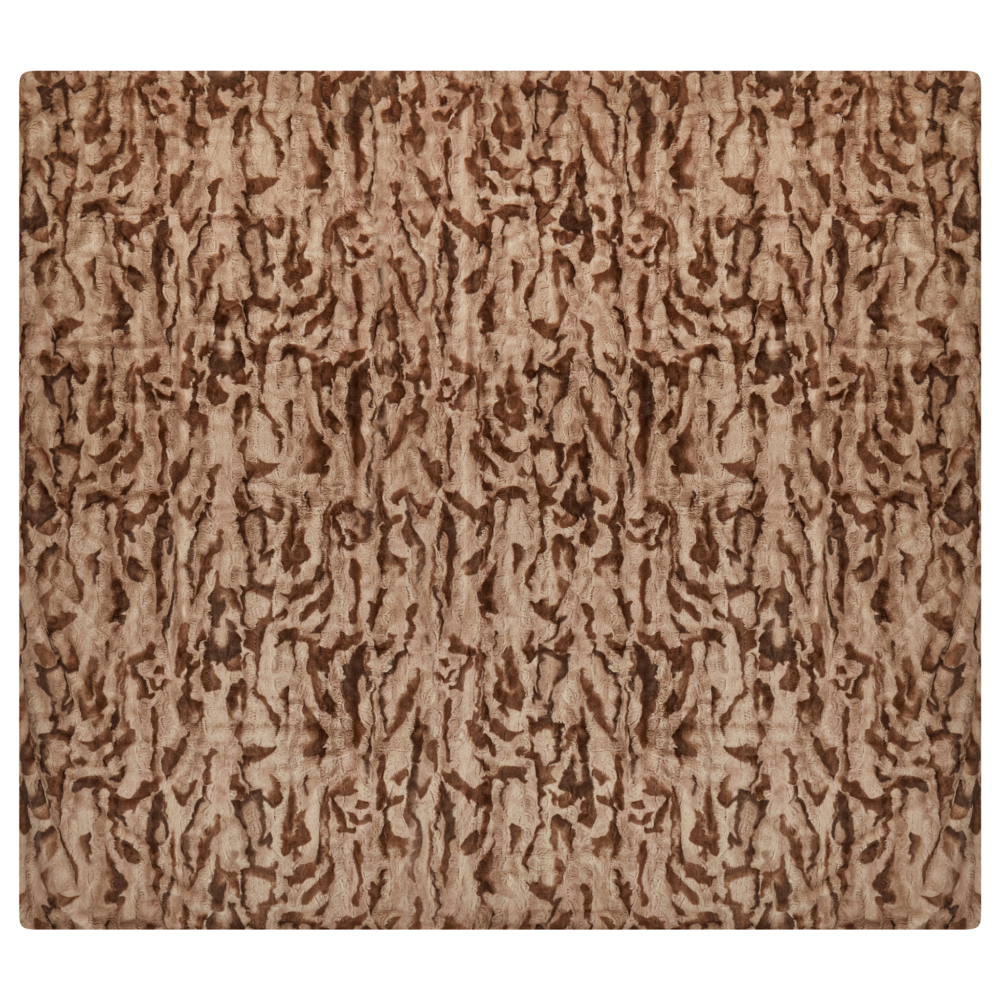Image of Coperta moderna in poliestere in pelliccia sintetica marrone 200 x 220 cm morbida pelliccia sintetica
