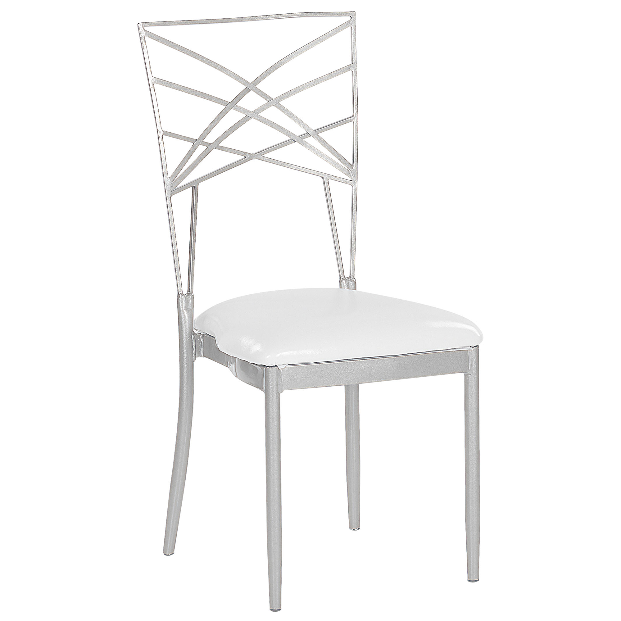 Set of 2 dining chairs GIRARD Metal Silver [5]