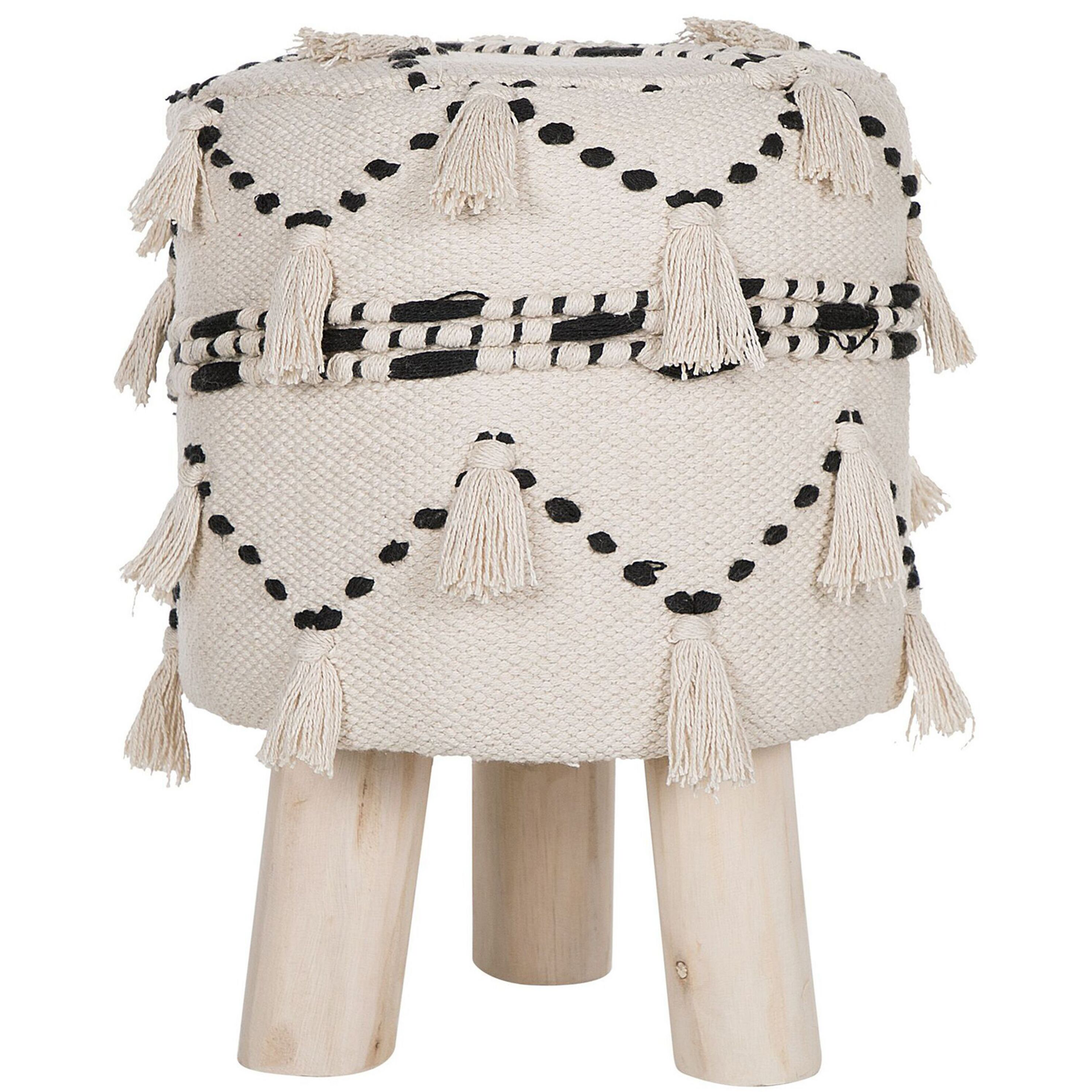 Hocker katoen beige THONDI
