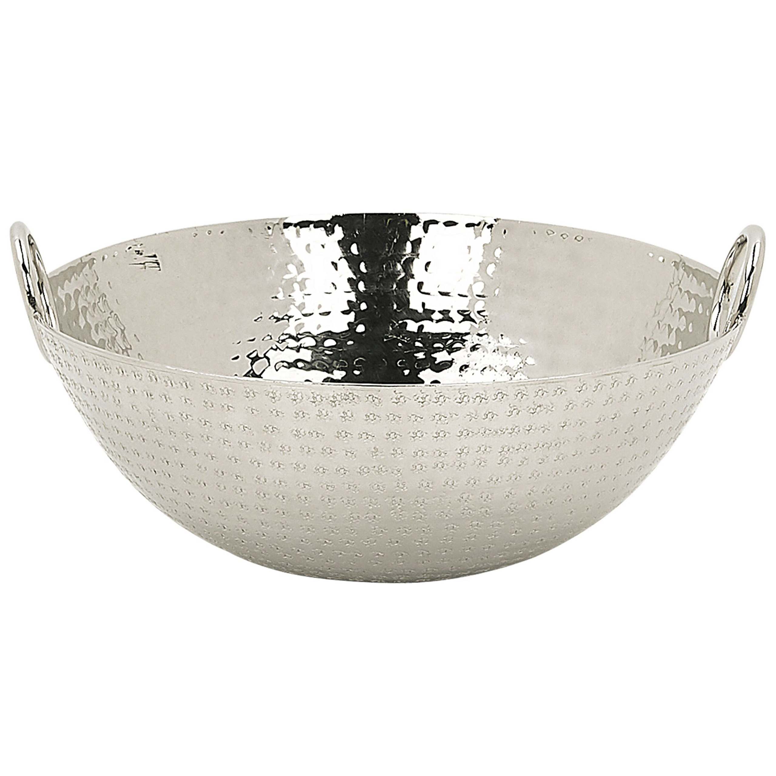 Decoratieve schaal metaal zilver SHIBAH