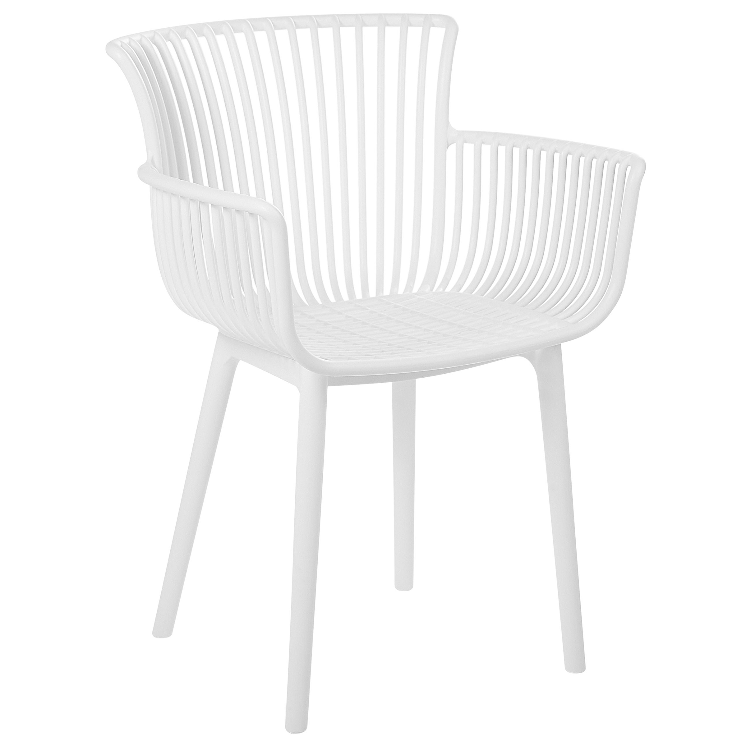 Set of 4 Garden Chairs PESARO White [4]