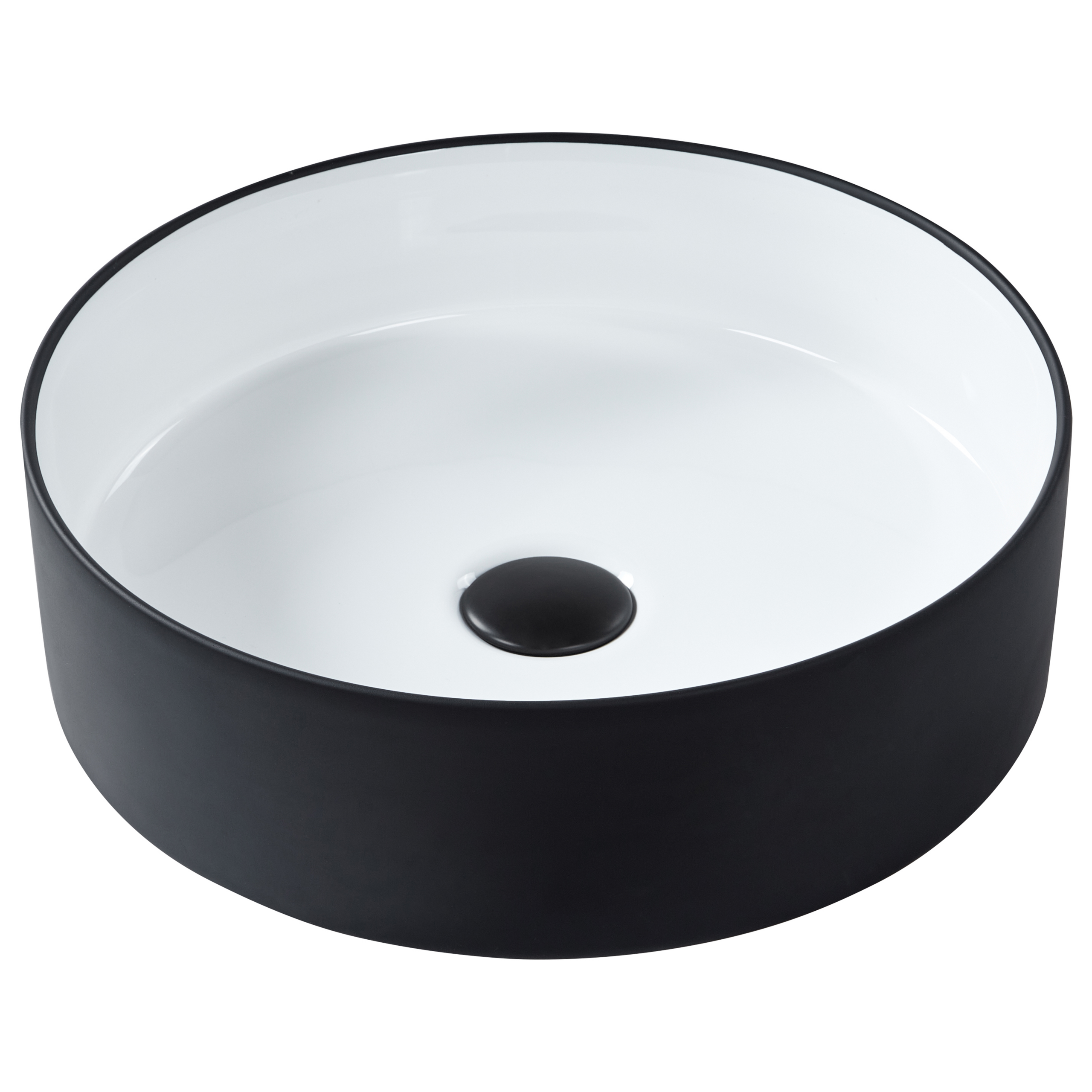 Wastafel keramiek zwart ⌀ 40 cm TEBAR