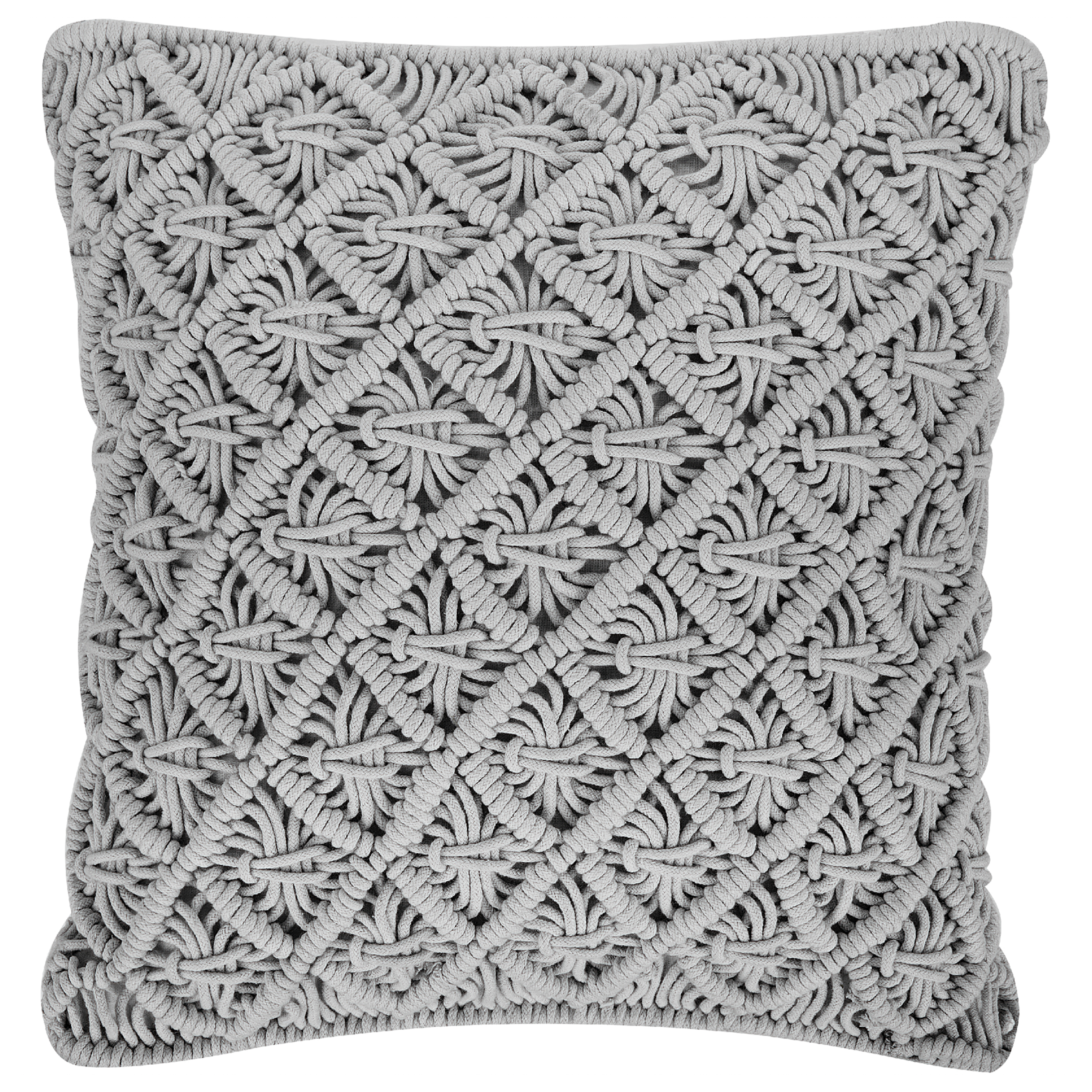 Sierkussen Macramé Katoen Grijs KIZKALESI 45 x 40 cm