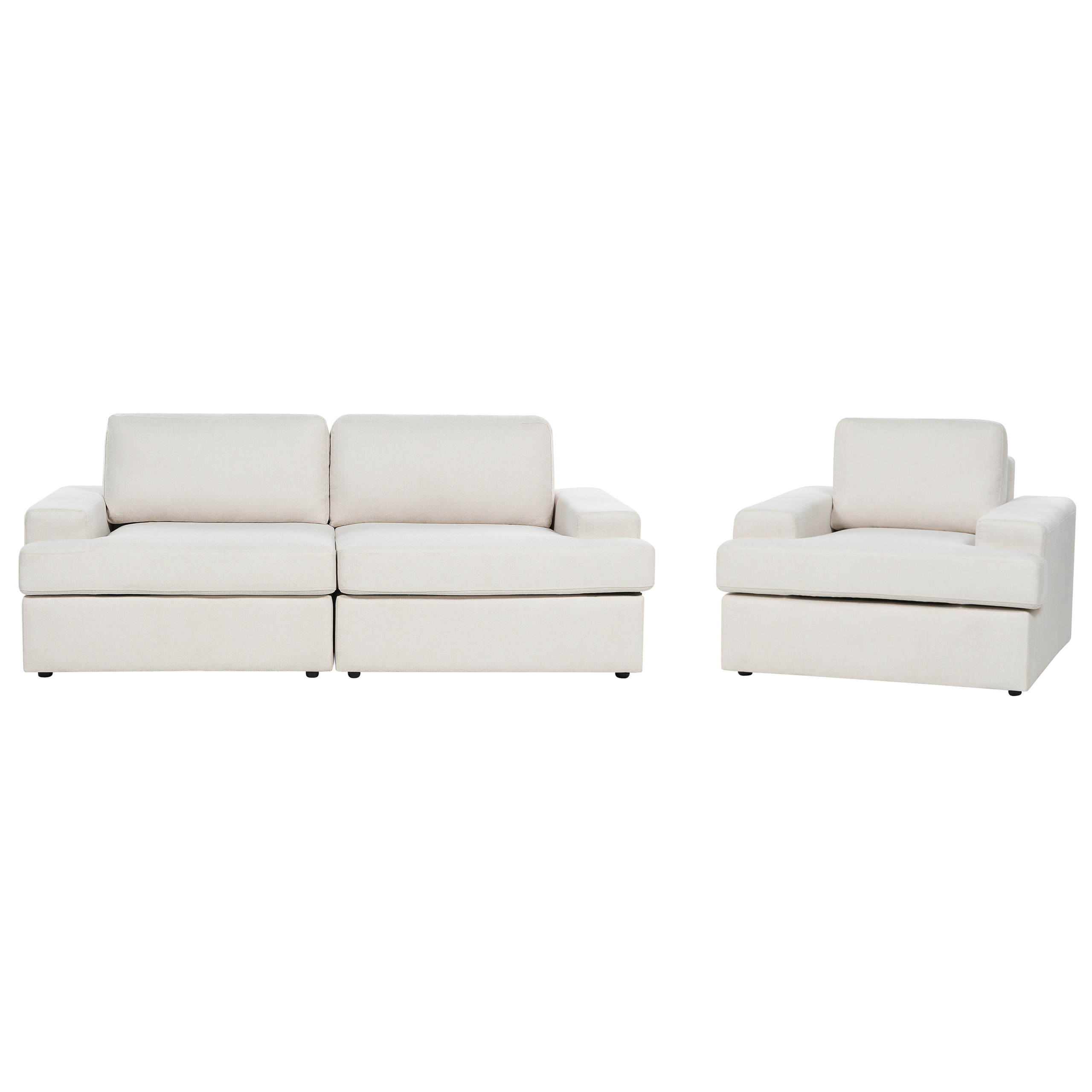 Bankenset 4-zits stof lichtbeige ALLA