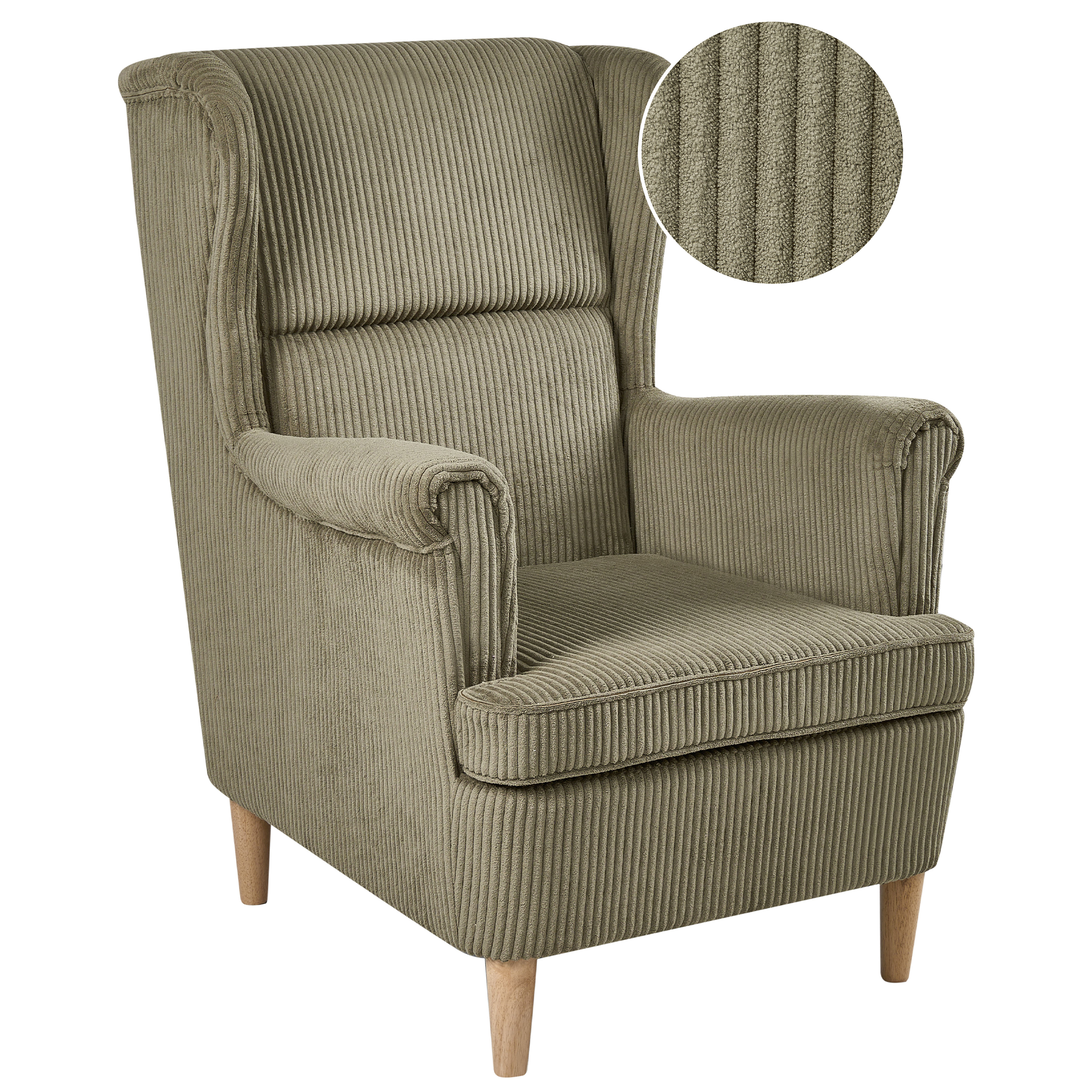 ABSON High Back Armchair Velvet Green [2]