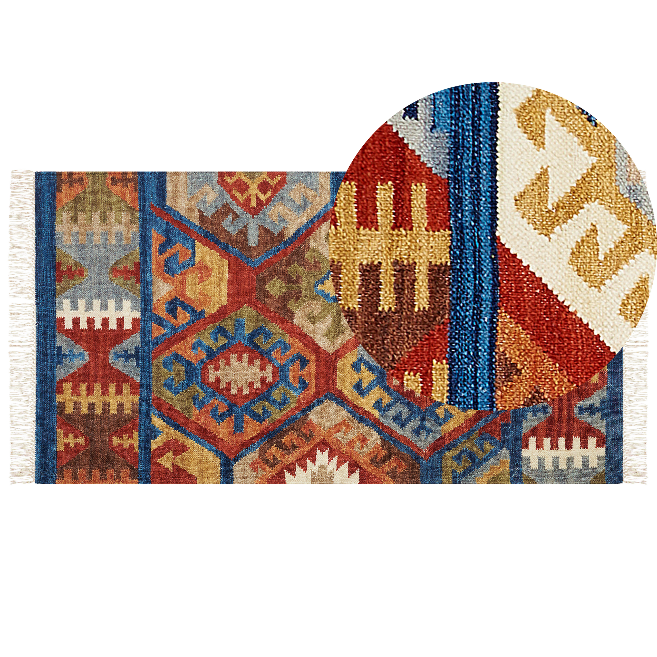 Vloerkleed kelim meerkleurig 80 x 150 cm JRVESH
