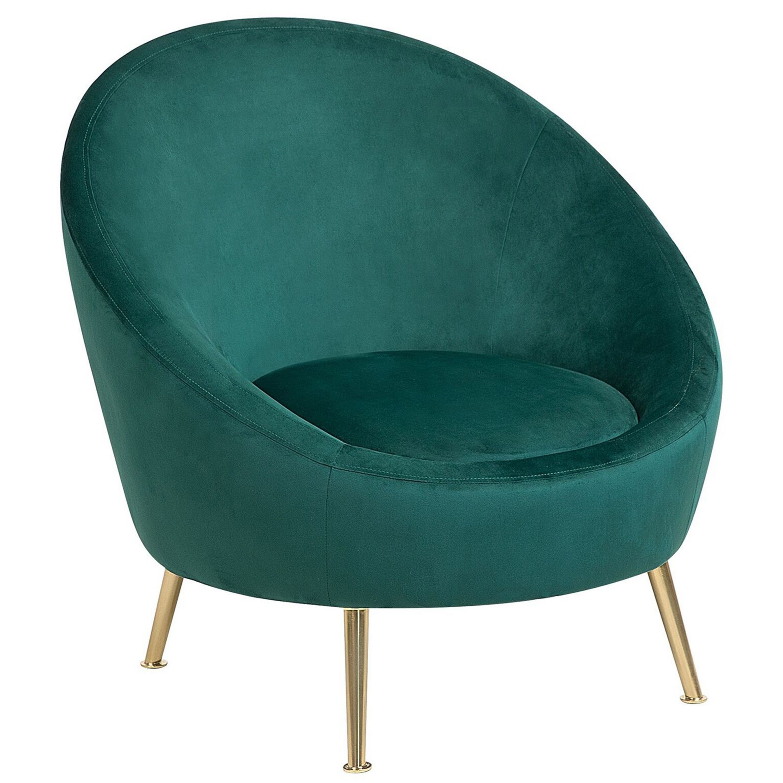 Fauteuil Fluweel Donkergroen LANGA