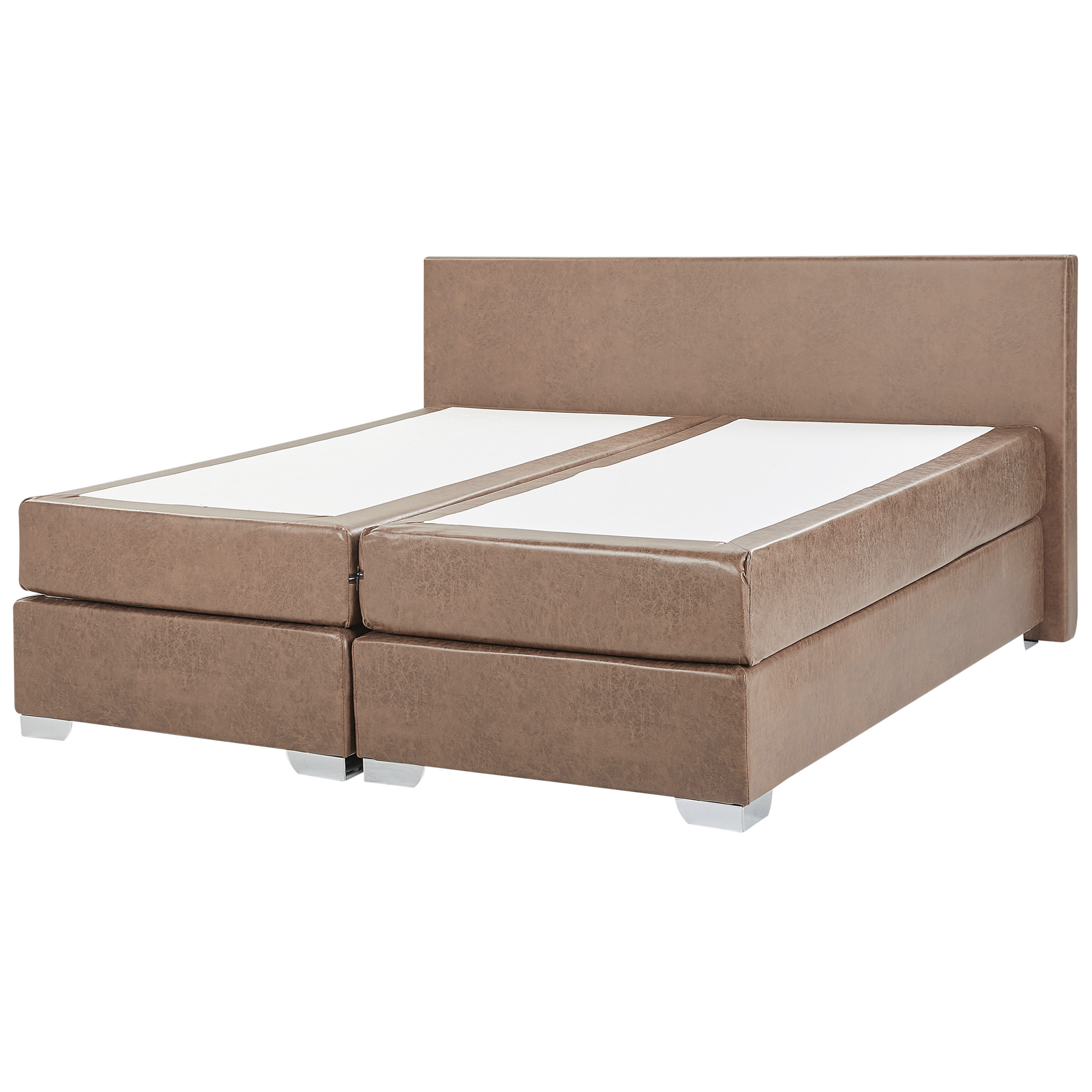 Boxspring kunstleer bruin 180 x 200 cm PRESIDENT