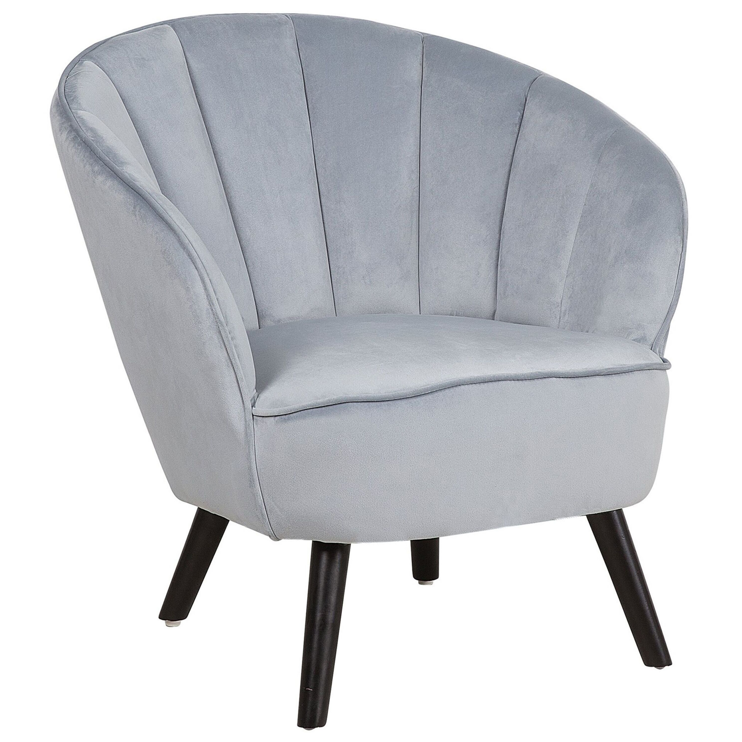 Fauteuil Fluweel Lichtgrijs DALA