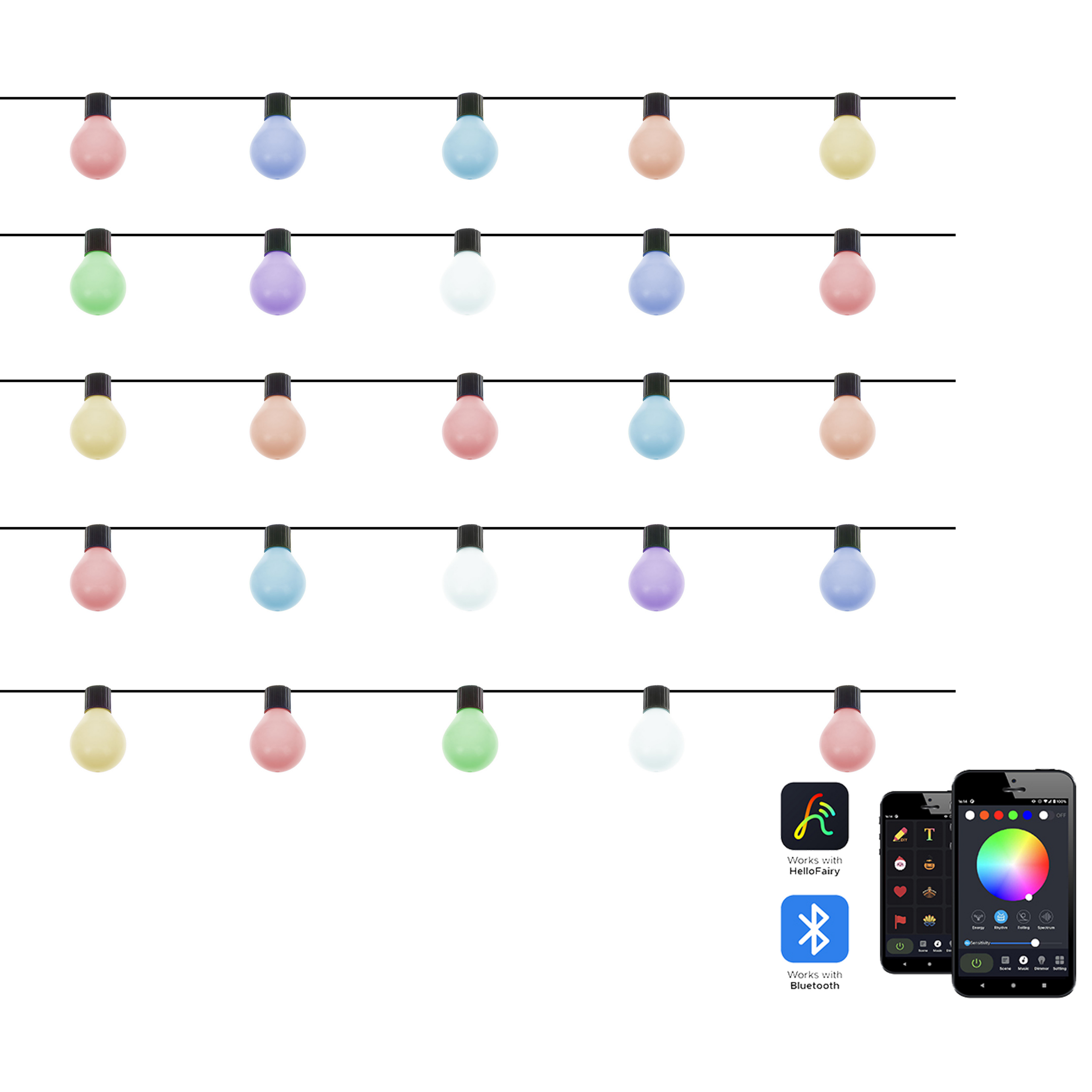 Outdoor wandlamp met app Multicolor ISORTOQ