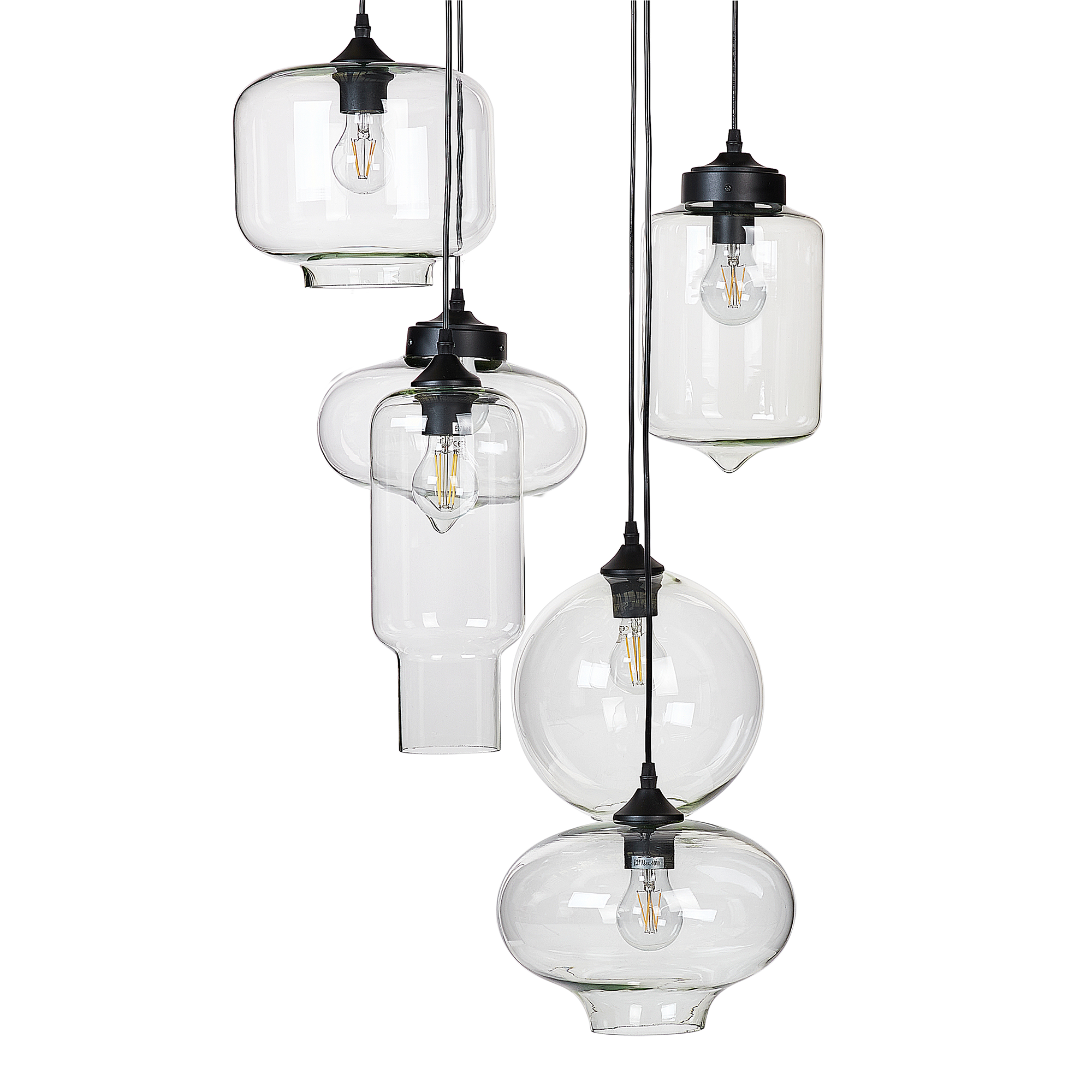 Hanglamp 6 lampen transparant BEMBOKA