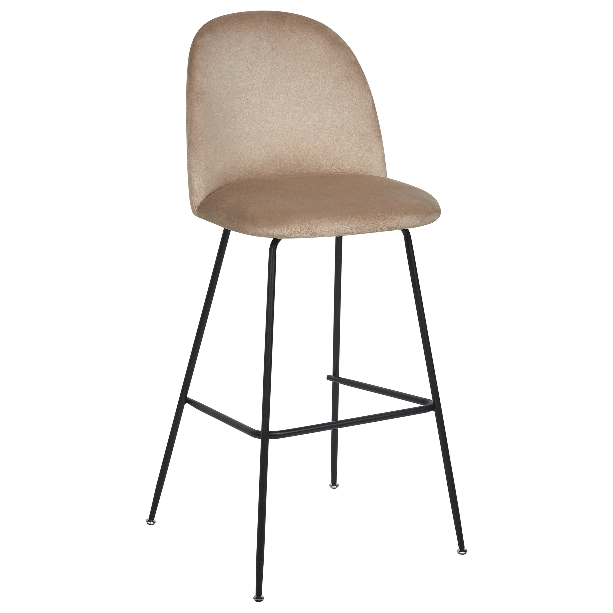 Set de 2 scaune de bar ARCOLA Catifea Taupe [4]