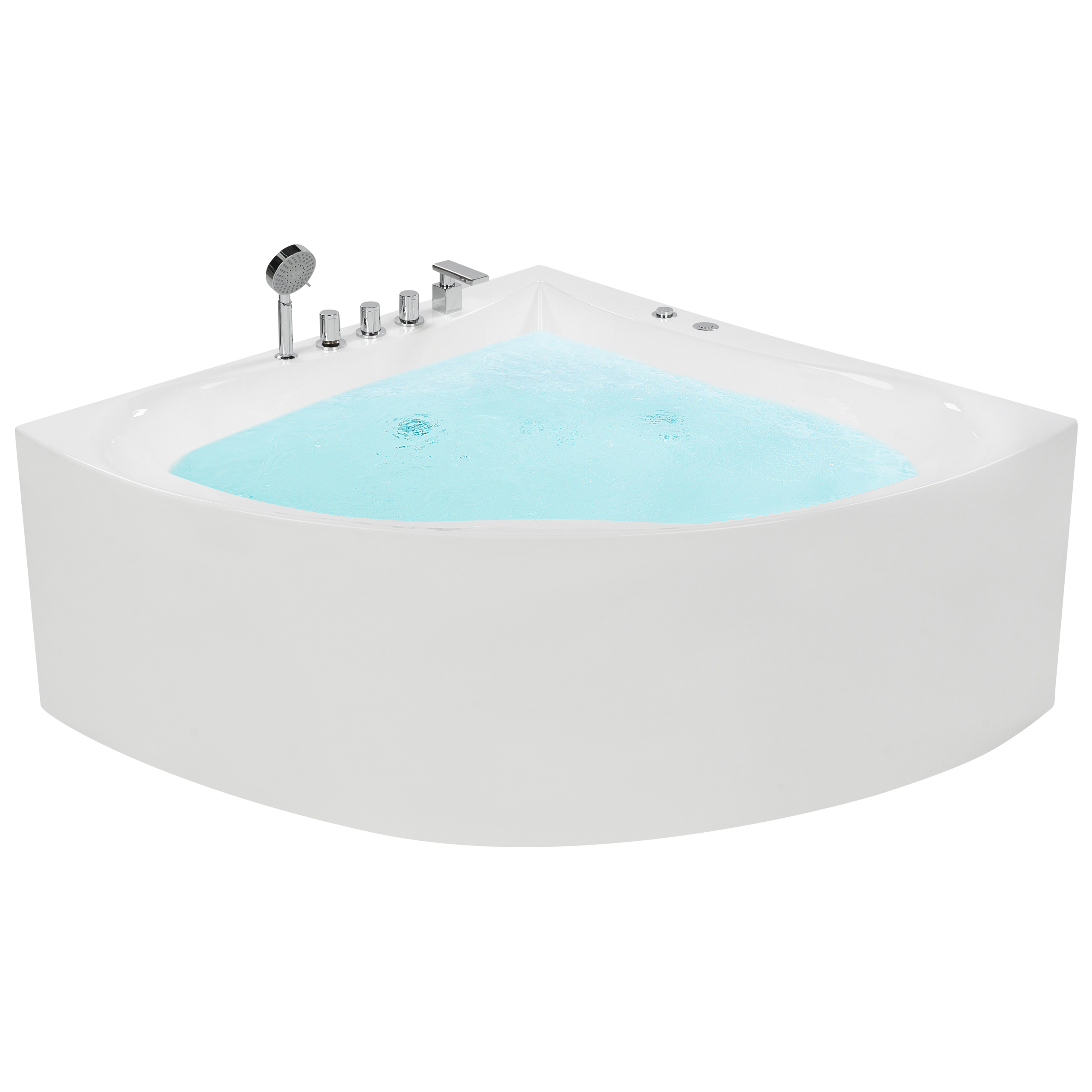 Hoekbad whirlpool wit 187 x 133 cm ISLITA