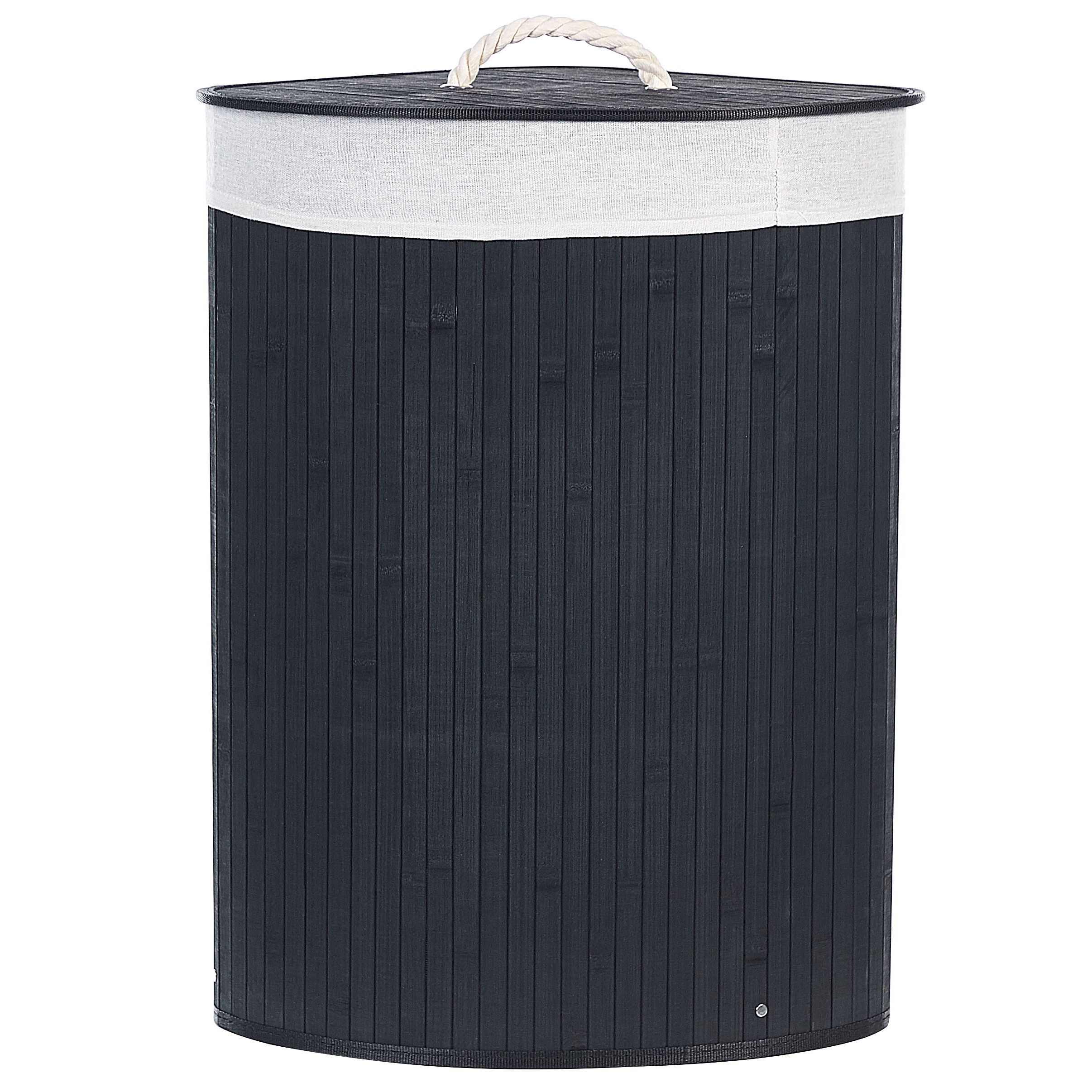 Wasmand bamboe zwart 60 cm MATARA