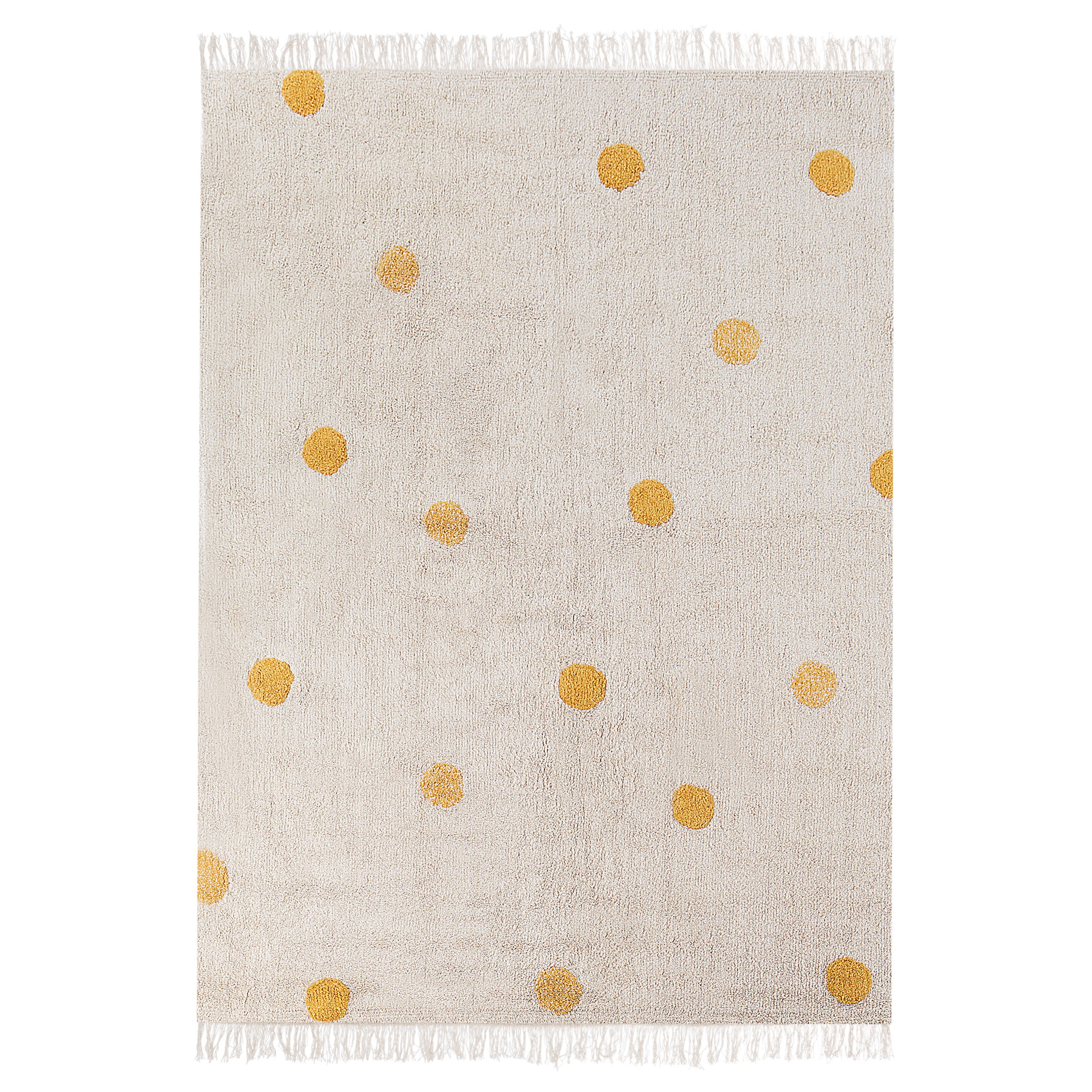 Vloerkleed katoen beige/geel 140 x 200 cm DARDERE